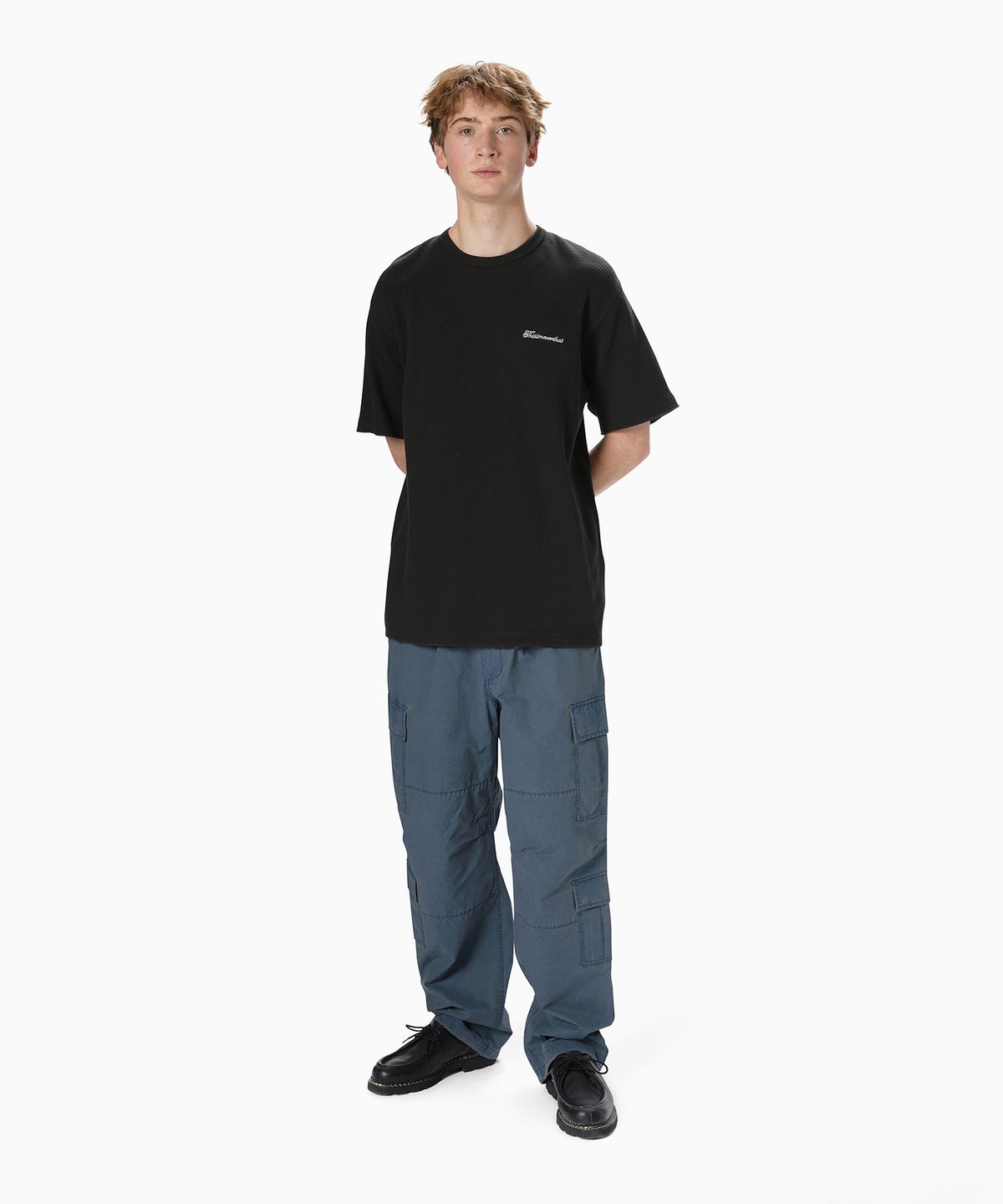 디스이즈네버댓(THISISNEVERTHAT) (SS25) Waffle Tee Off Black