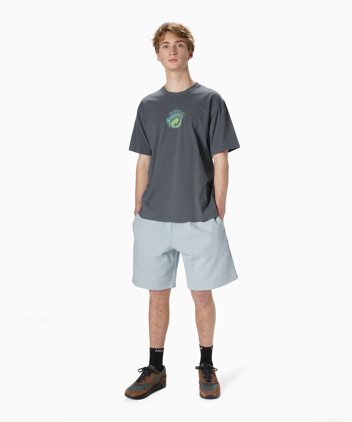 디스이즈네버댓(THISISNEVERTHAT) Circulation Tee Dark Grey