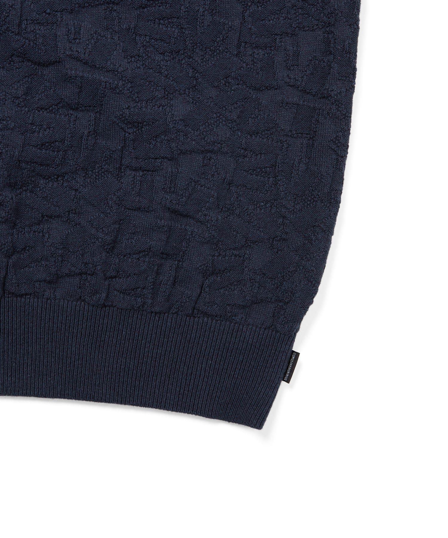 MUSINSA | thisisneverthat® Stacked TNT S/S Knit Polo Navy