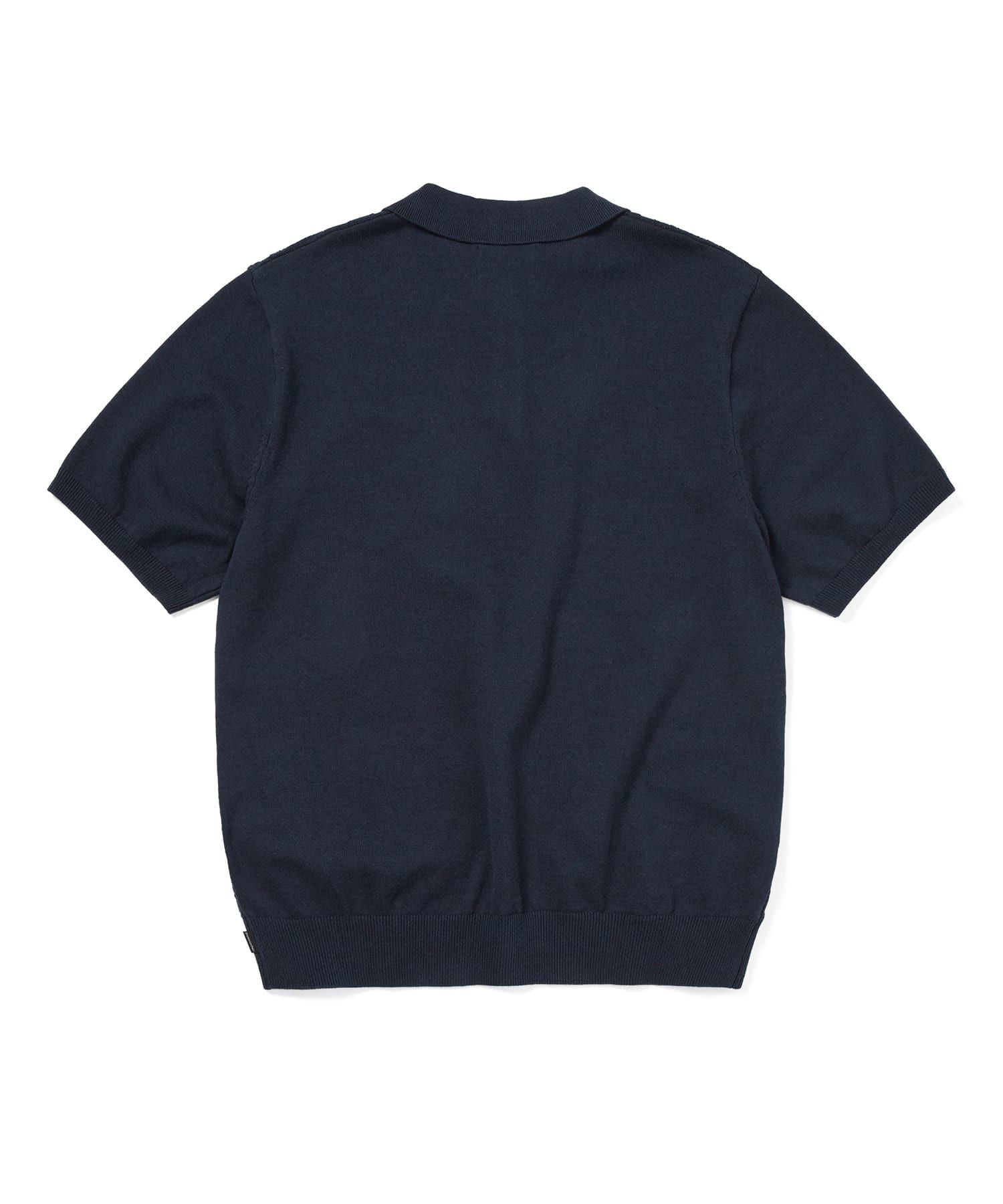 MUSINSA | thisisneverthat® Stacked TNT S/S Knit Polo Navy