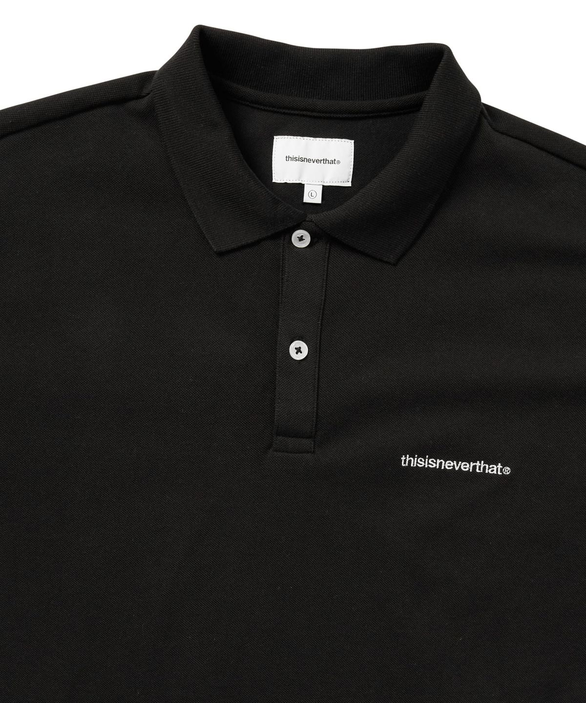 디스이즈네버댓(THISISNEVERTHAT) (SS25) T-Logo S/S Jersey Polo Black