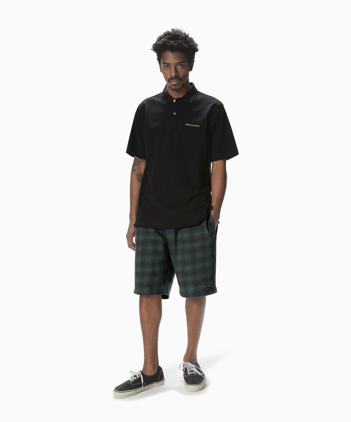 디스이즈네버댓(THISISNEVERTHAT) (SS25) T-Logo S/S Jersey Polo Black
