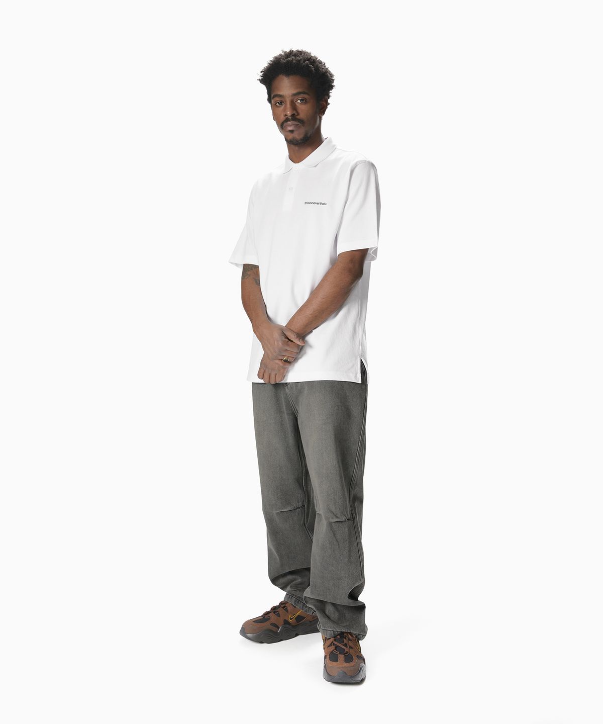 디스이즈네버댓(THISISNEVERTHAT) (SS25) T-Logo S/S Jersey Polo White