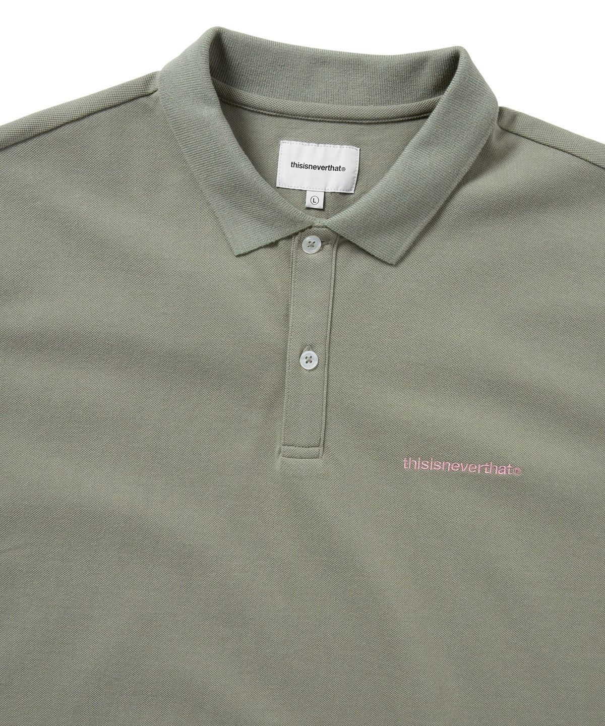 디스이즈네버댓(THISISNEVERTHAT) T-Logo S/S Jersey Polo Light Olive