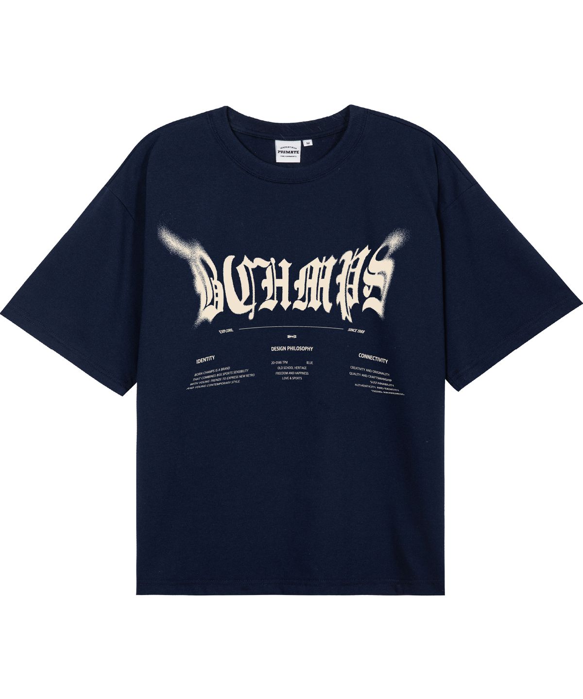 본챔스(BORN CHAMPS) [7 COLORS] DISTORTED DUST 오버핏 반팔티셔츠 B25ST39