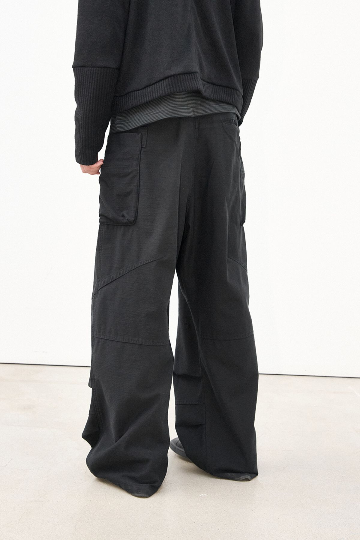 해칭룸(HATCHINGROOM) Big Cargo Pants V2 Black