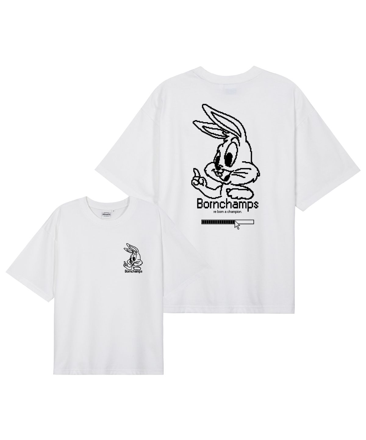 본챔스(BORN CHAMPS) [11 COLORS] PIXEL BUNNY 오버핏 반팔티셔츠 B25ST41
