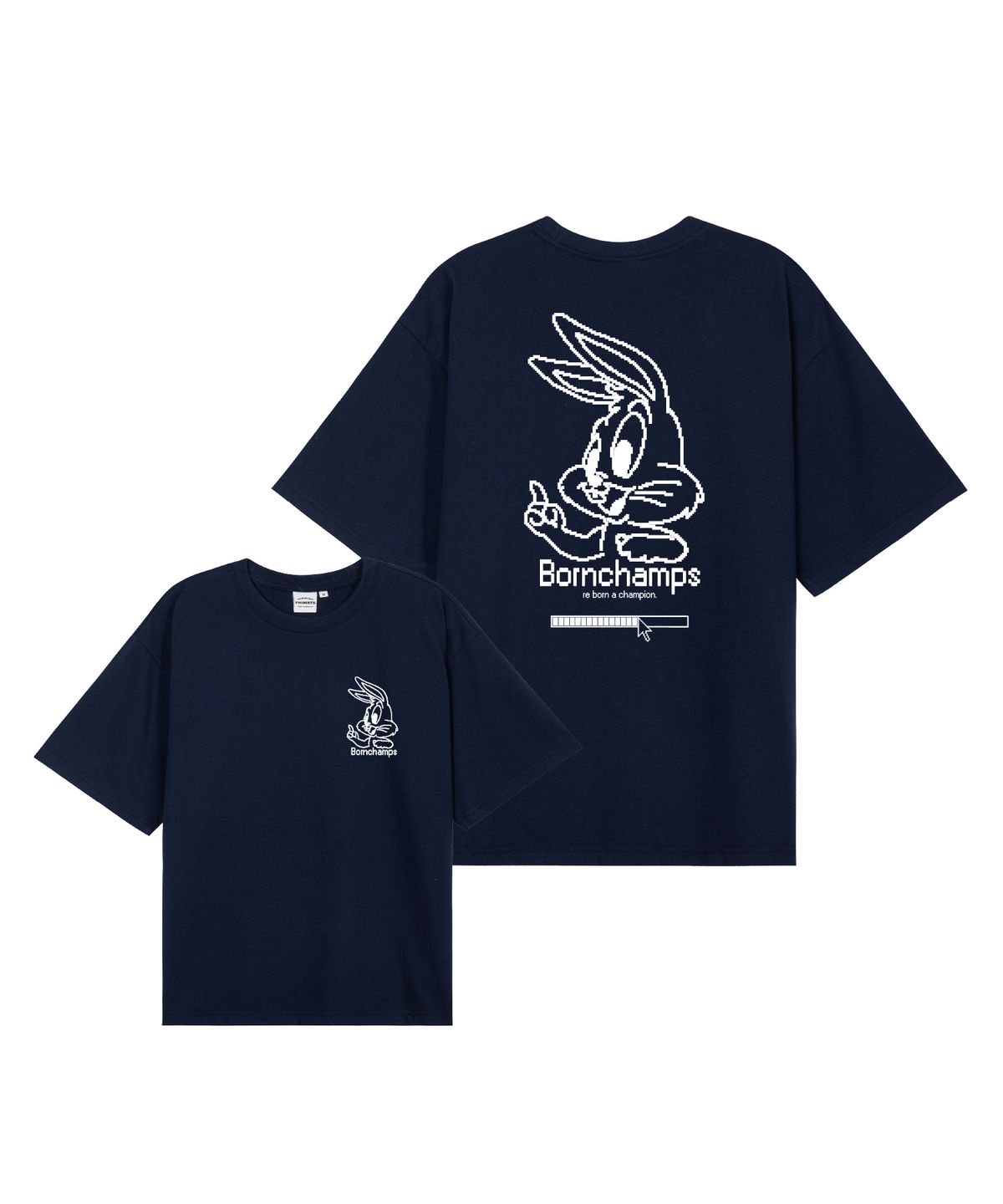 본챔스(BORN CHAMPS) [11 COLORS] PIXEL BUNNY 오버핏 반팔티셔츠 B25ST41