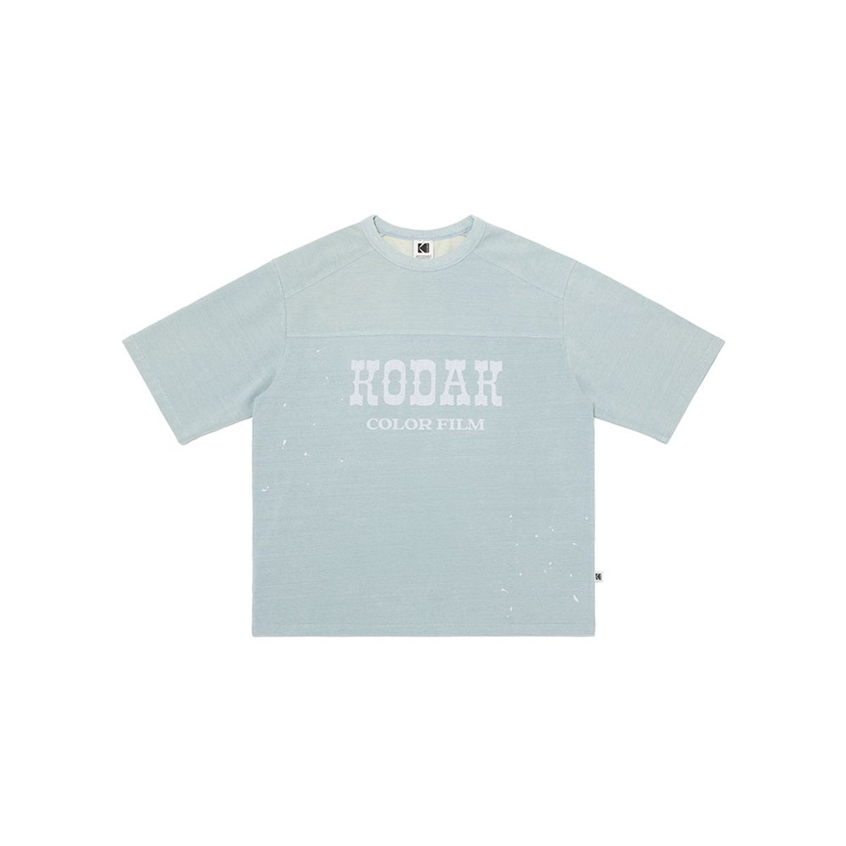 코닥(KODAK) 데님 워싱 반팔티셔츠 S.BLUE