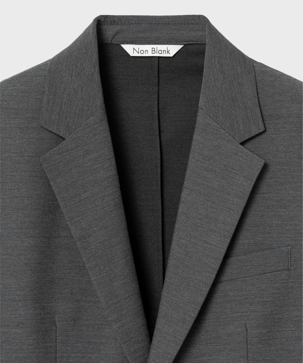넌블랭크(NONBLANK) [여름]하이쿨 세미 오버 핏 블레이저_MELANGE GREY