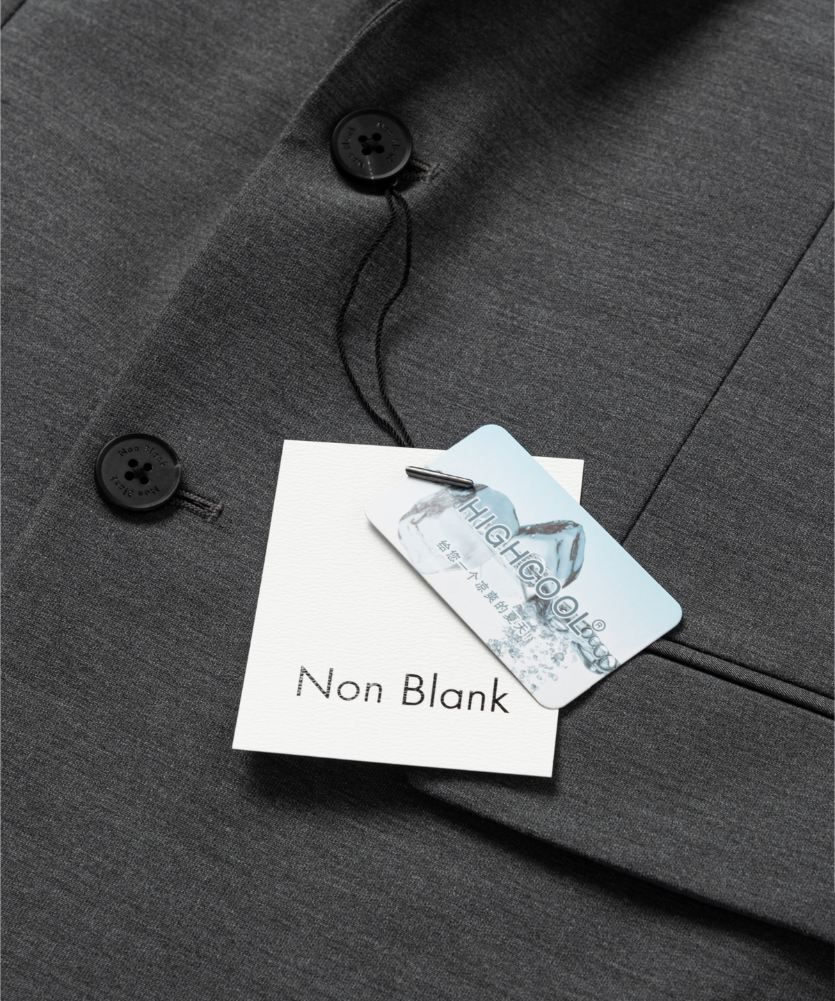 넌블랭크(NONBLANK) [여름]하이쿨 세미 오버 핏 셋업_MELANGE GREY