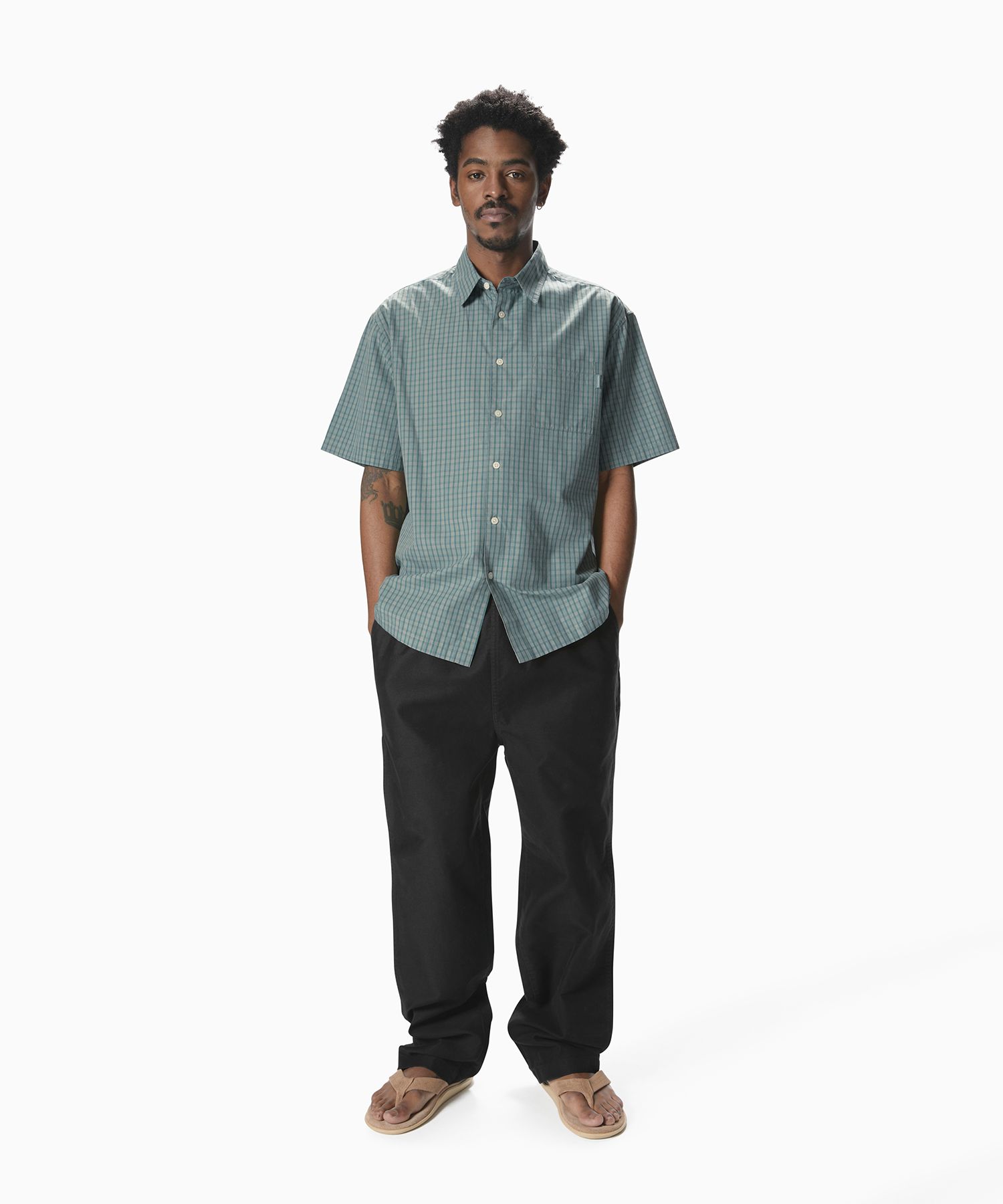 【THISISNEVERTHAT】オンブルチェック S/S シャツグリーン MUSINSA | thisisneverthat® Check S/S Shirt Green