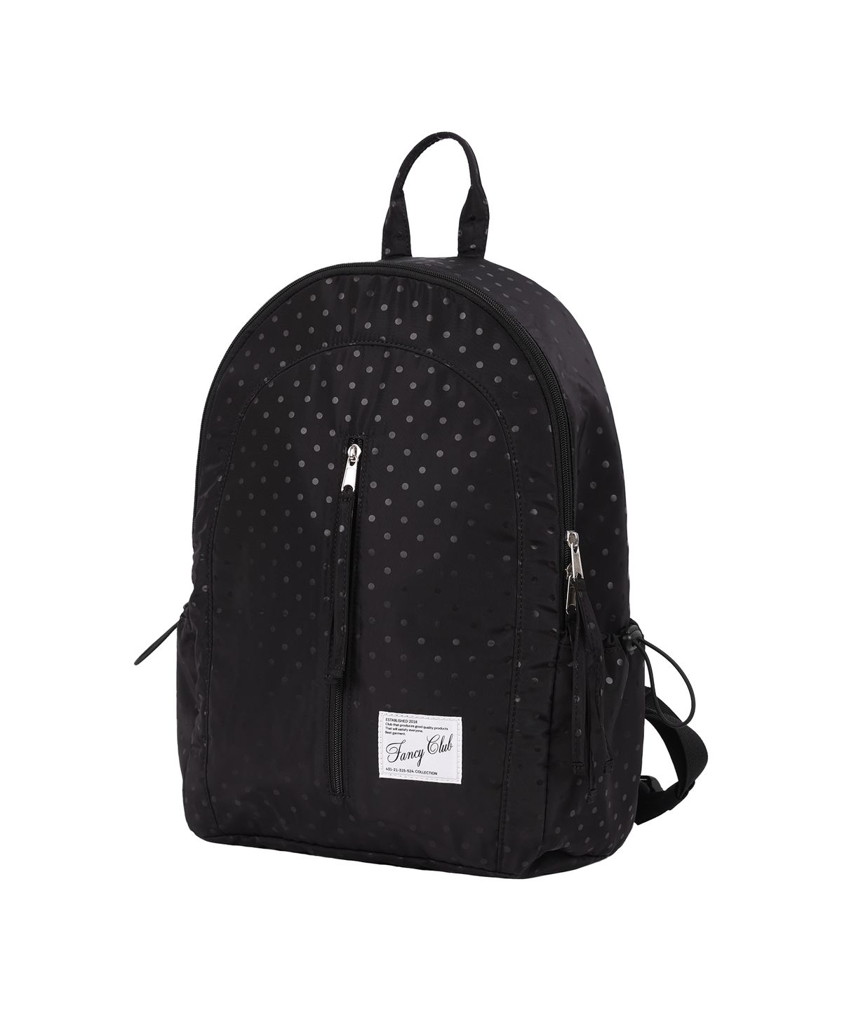 팬시클럽(FANCY CLUB) 도트 라운드 백팩 (BLACK) F25QE992