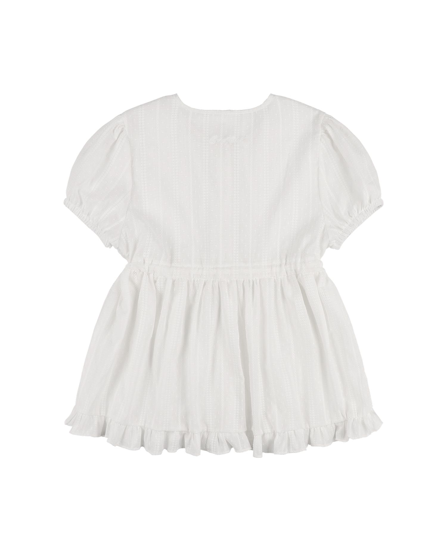 MUSINSA | FANCY CLUB Shirring Puff Blouse (WHITE) F25QB115