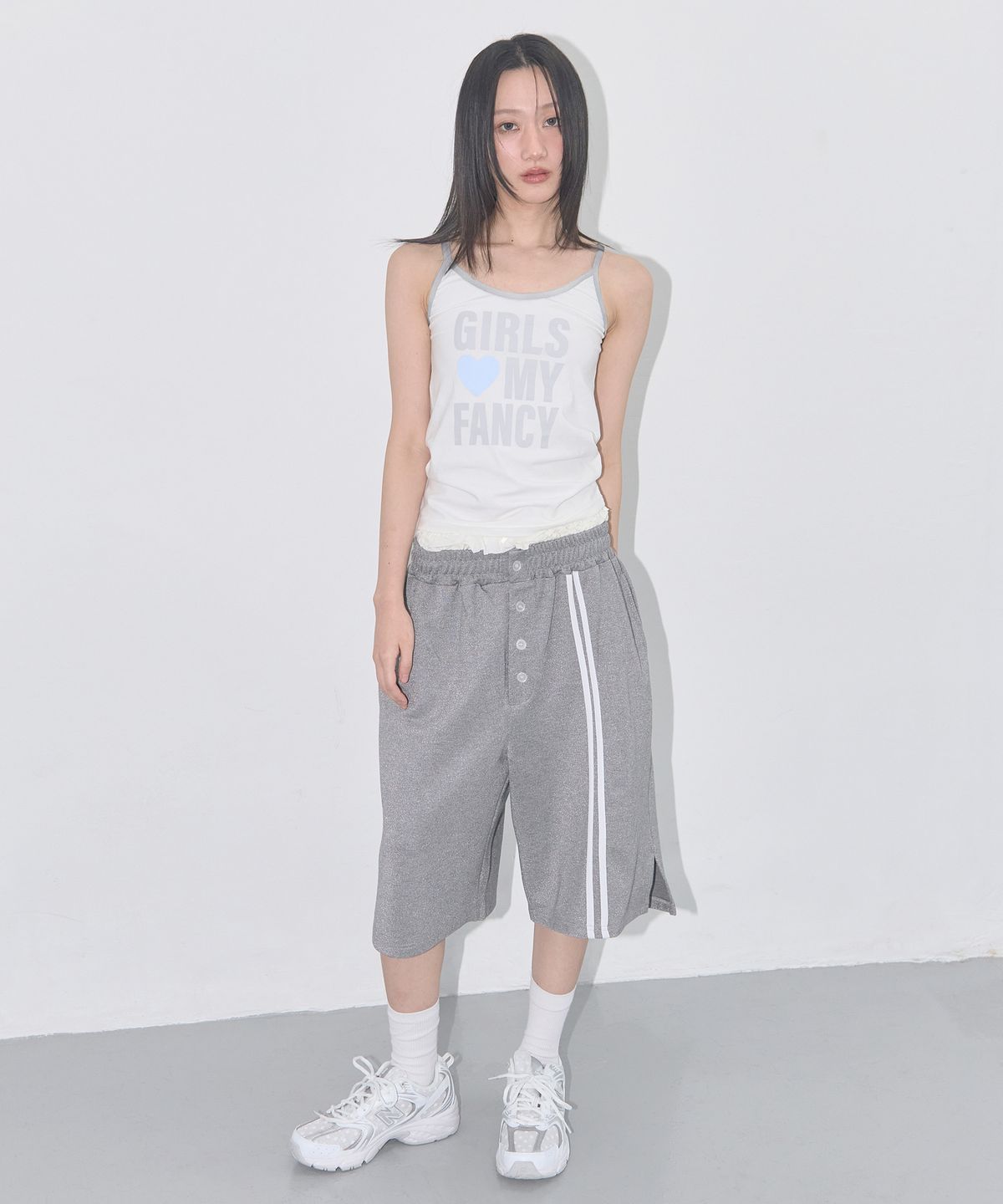팬시클럽(FANCY CLUB) 걸스 마이 팬시 슬리브리스 (GRAY) F25QB114