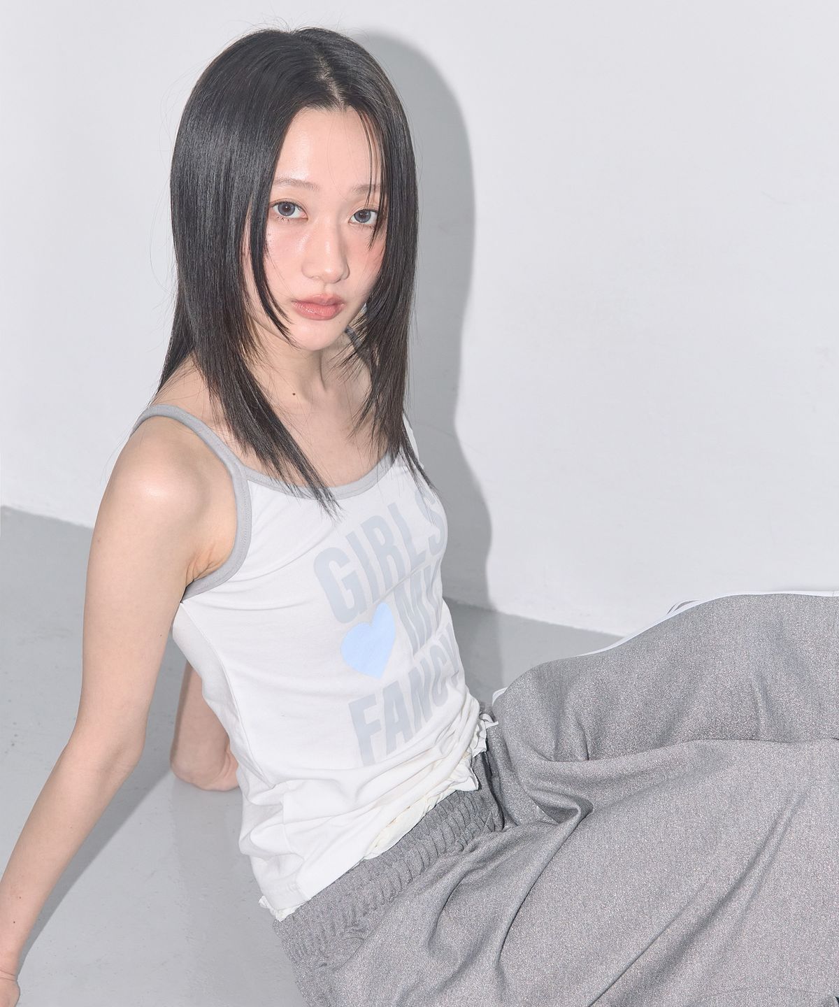 팬시클럽(FANCY CLUB) 걸스 마이 팬시 슬리브리스 (GRAY) F25QB114