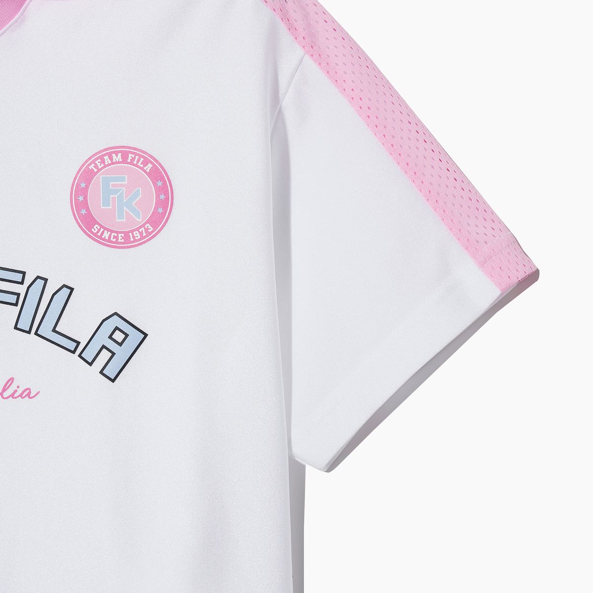 휠라 키즈(FILA KIDS) 블록코어 여아 크롭 티셔츠