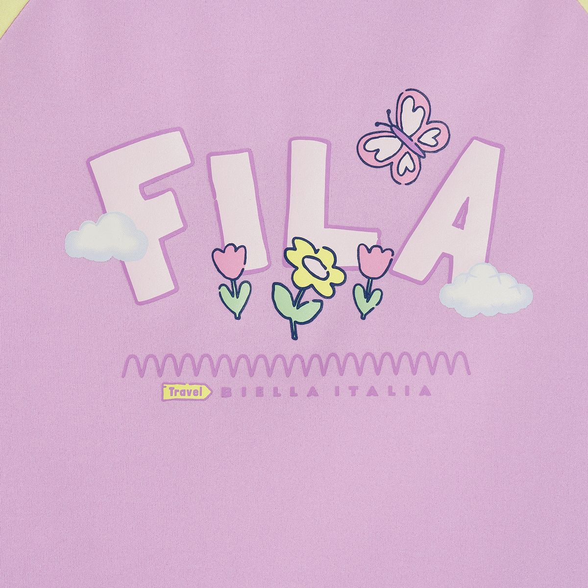 휠라 키즈(FILA KIDS) Travel club 컬러블럭 반팔티셔츠
