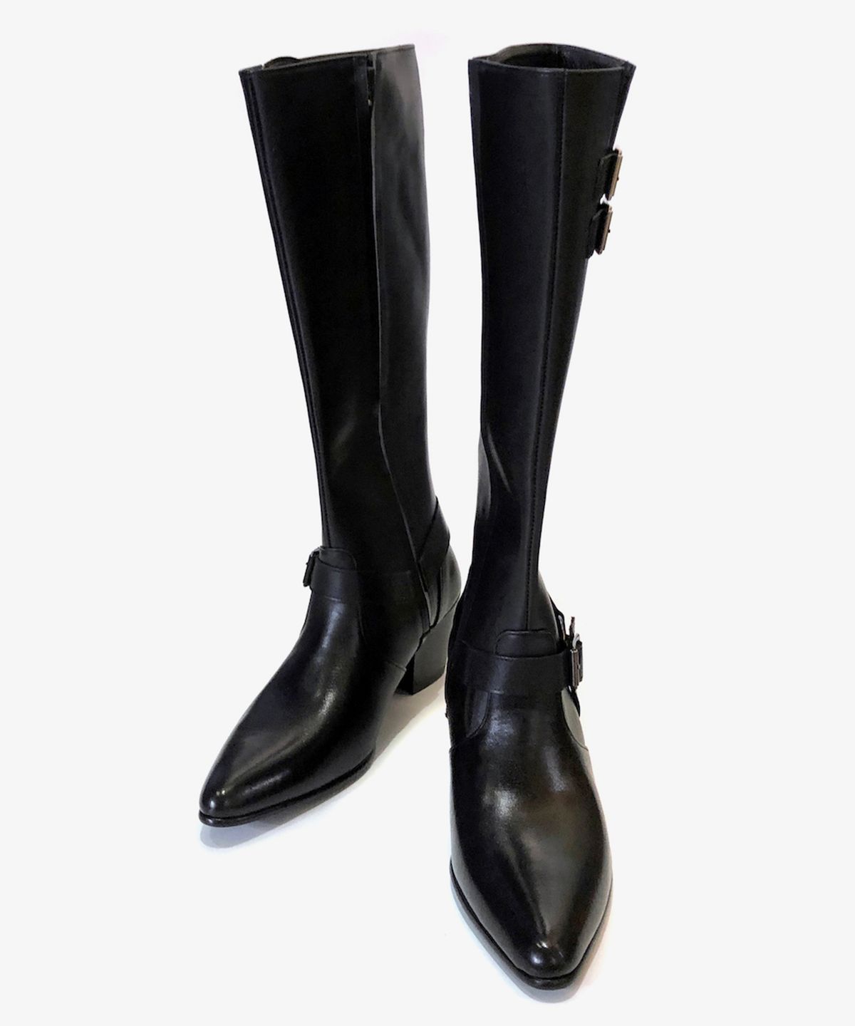 조앤슈(JOENSHOE) 로랑 엔지니어 웨스턴 롱 부츠 블랙