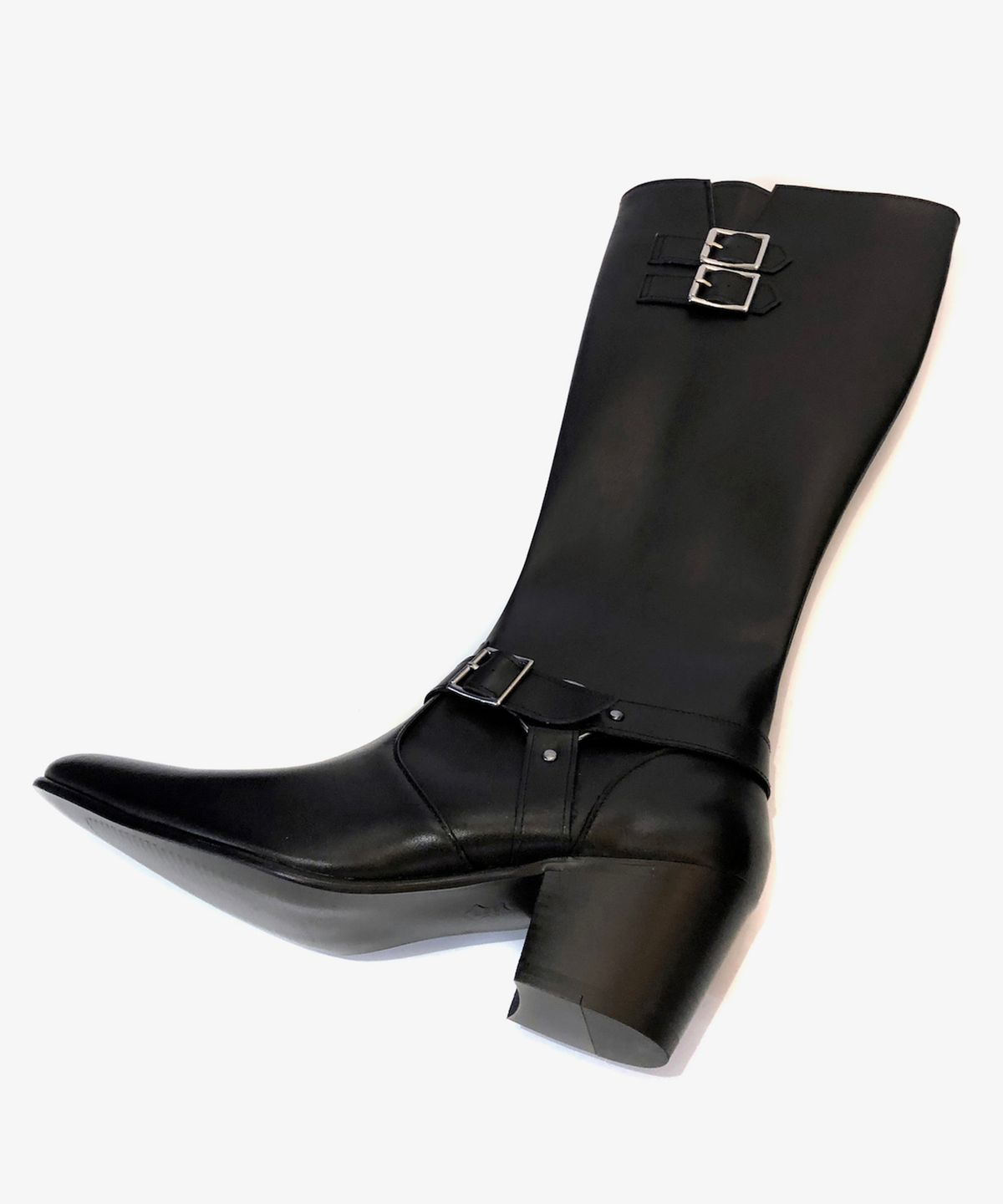 조앤슈(JOENSHOE) 로랑 엔지니어 웨스턴 롱 부츠 블랙
