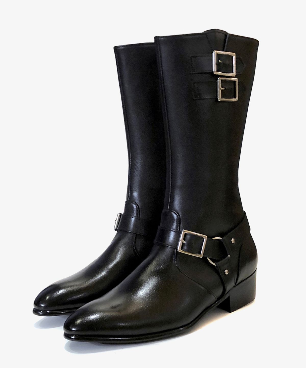 조앤슈(JOENSHOE) 로랑 미들 엔지니어 롱 부츠 블랙