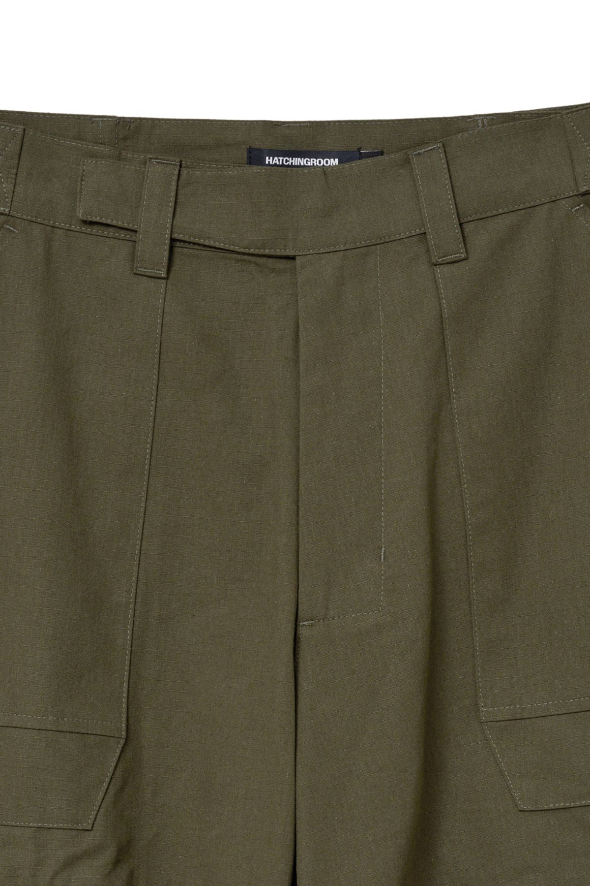 해칭룸(HATCHINGROOM) Fatigue Over Pants Ripstop Dark Khaki