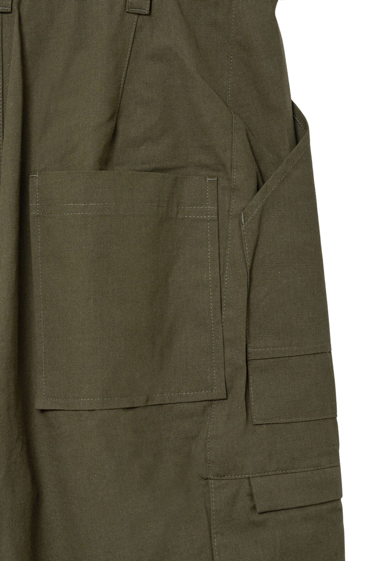 해칭룸(HATCHINGROOM) Fatigue Over Pants Ripstop Dark Khaki