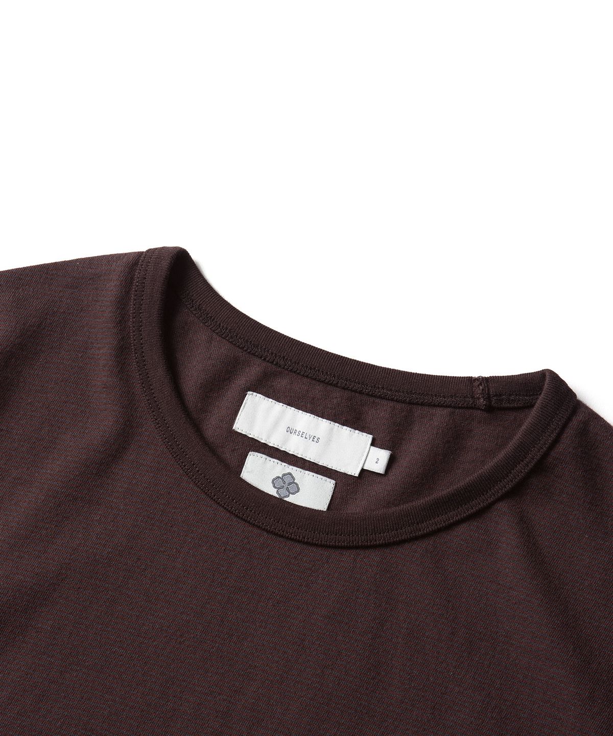 에스파이(ESFAI) [ESFAI X OURSELVES] MULTI C STRIPE T SHIRTS (BROWN)