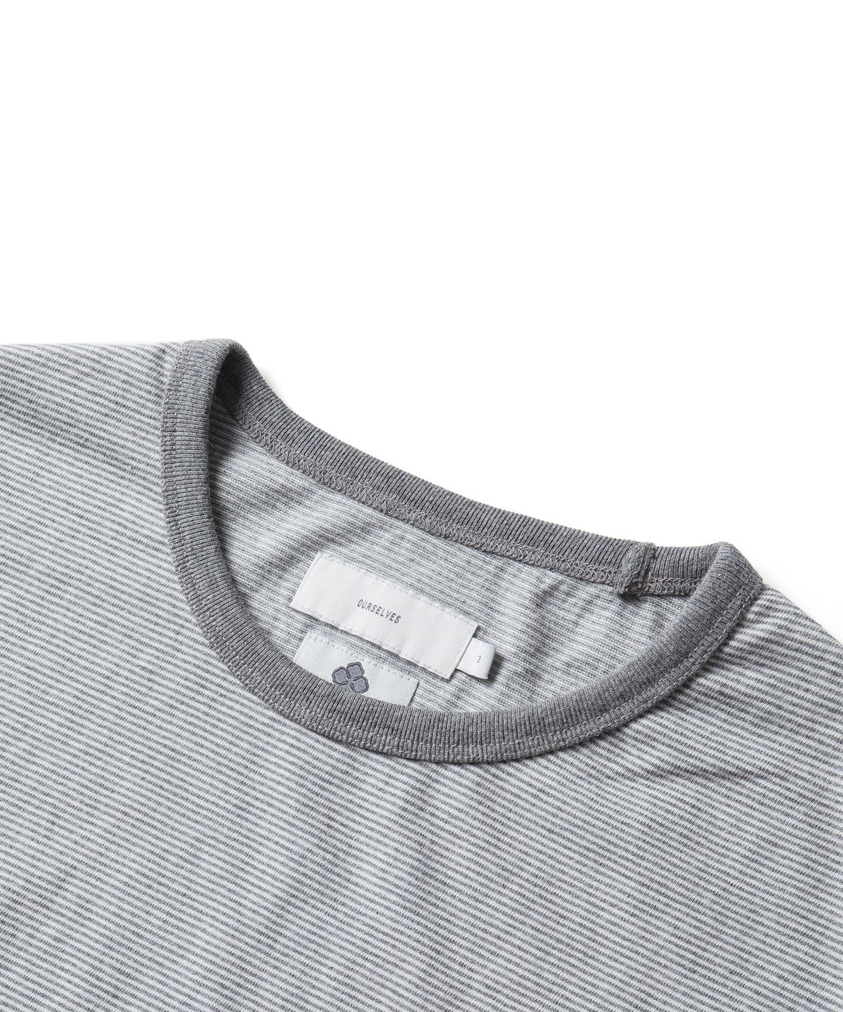 에스파이(ESFAI) [ESFAI X OURSELVES] MULTI C STRIPE T SHIRTS (GREY)