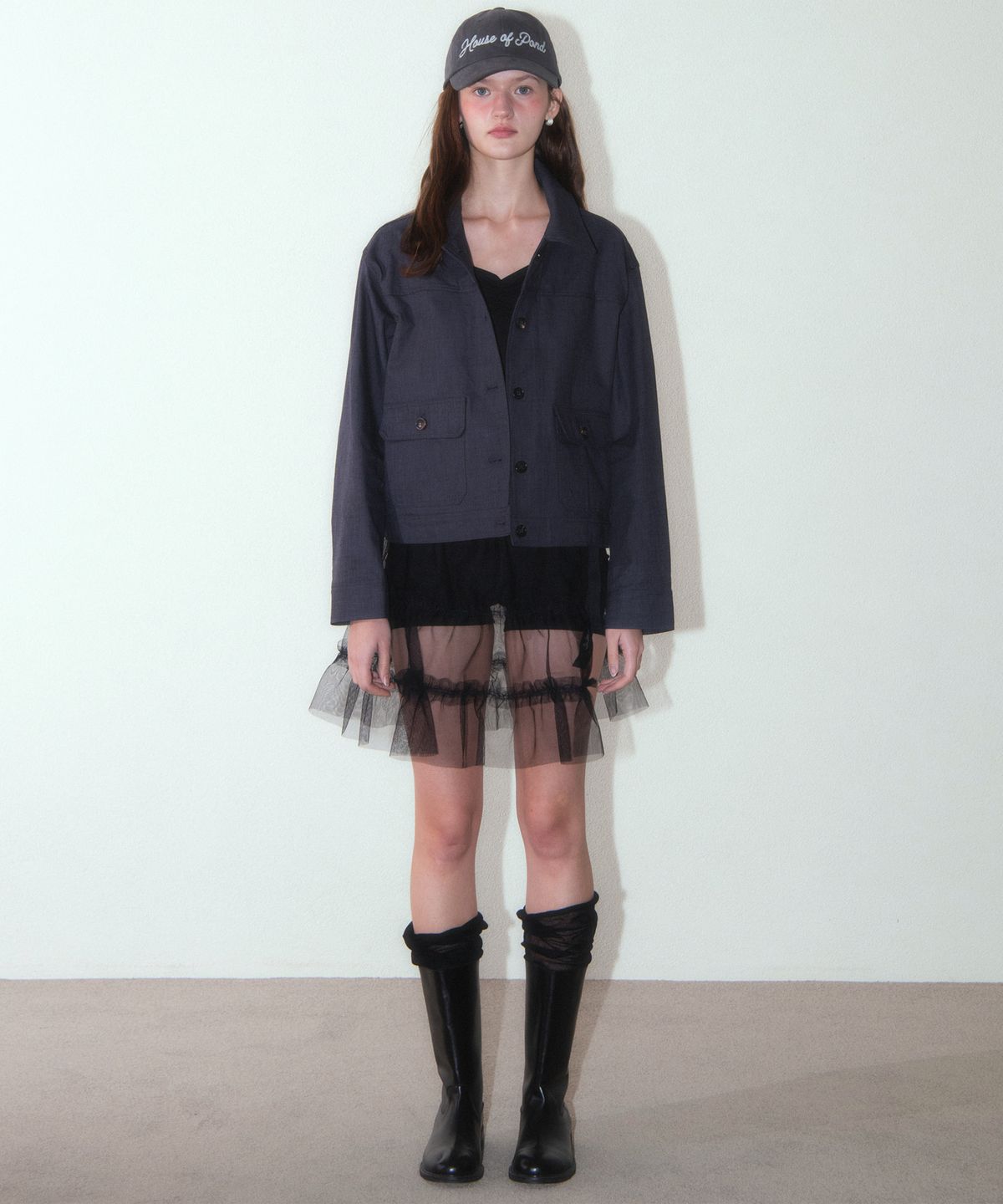 하우스 오브 폰드(HOUSE OF POND) Linen Work Jacket_Navy