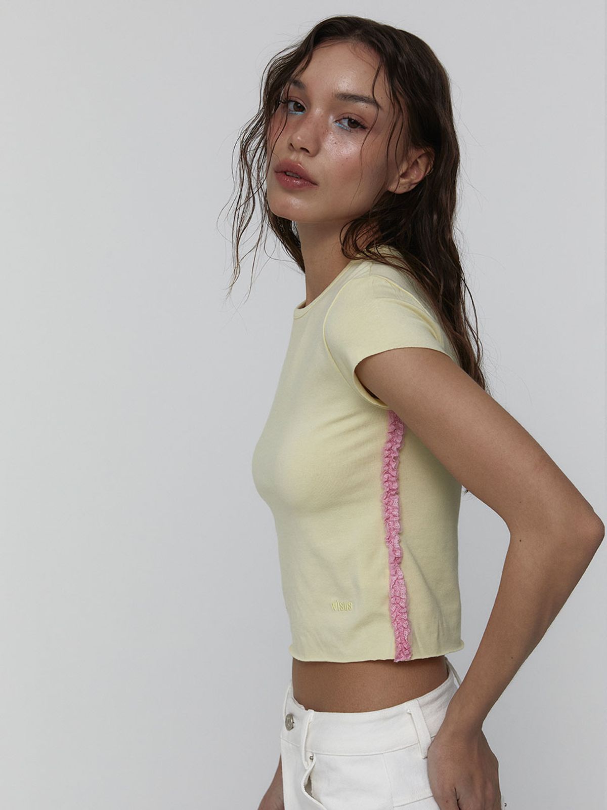 비수스(VISUS) Lace Baby T-Shirts_Yellow