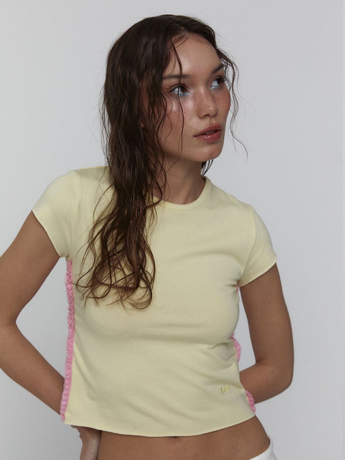 비수스(VISUS) Lace Baby T-Shirts_Yellow