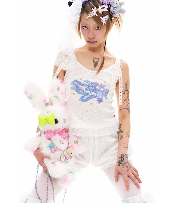 MUSINSA | YOUTHBATH YBX SOUP Lace ribbon sleeveless _ white