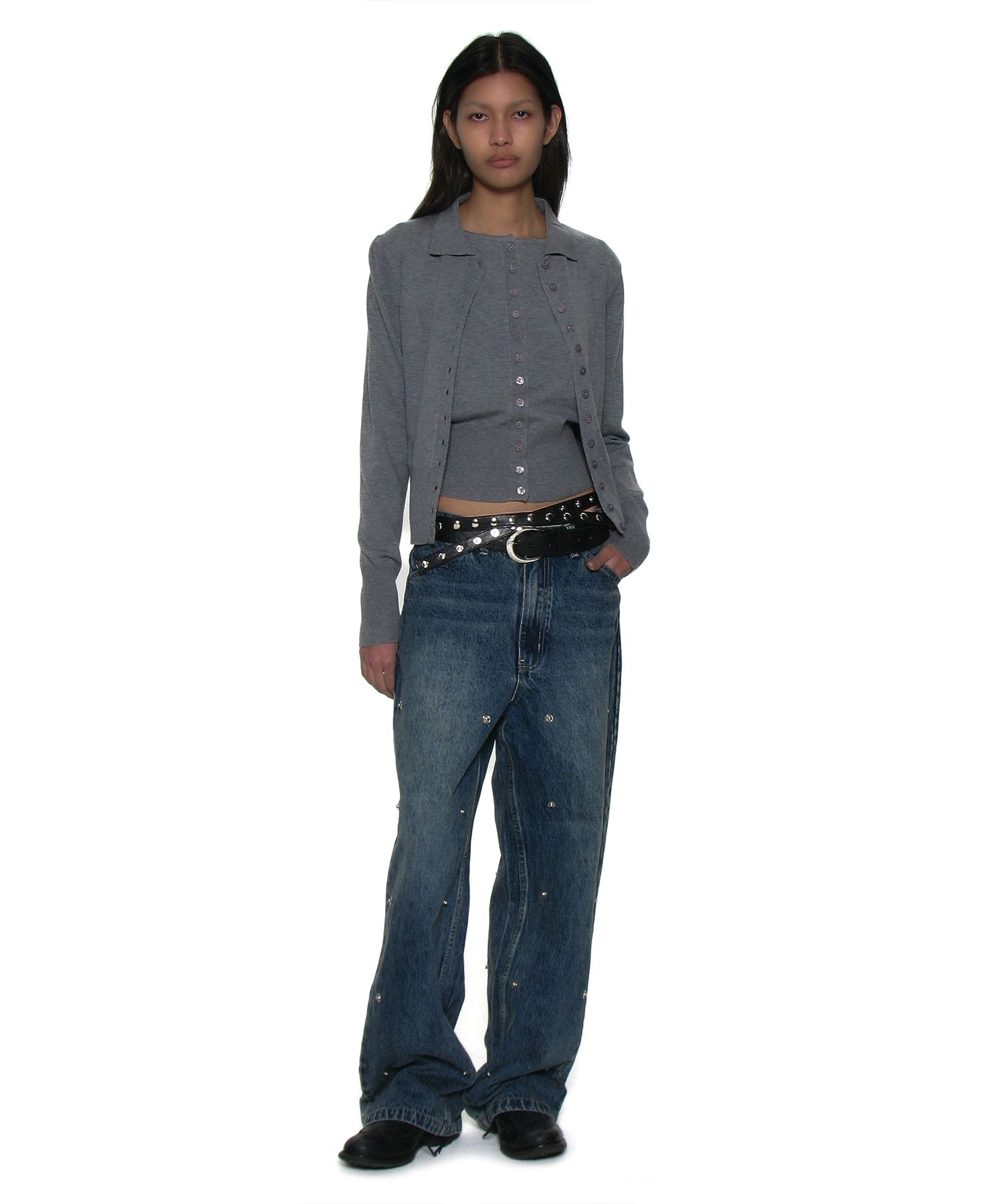 (Set) Three Way Double Layered Belt_Black