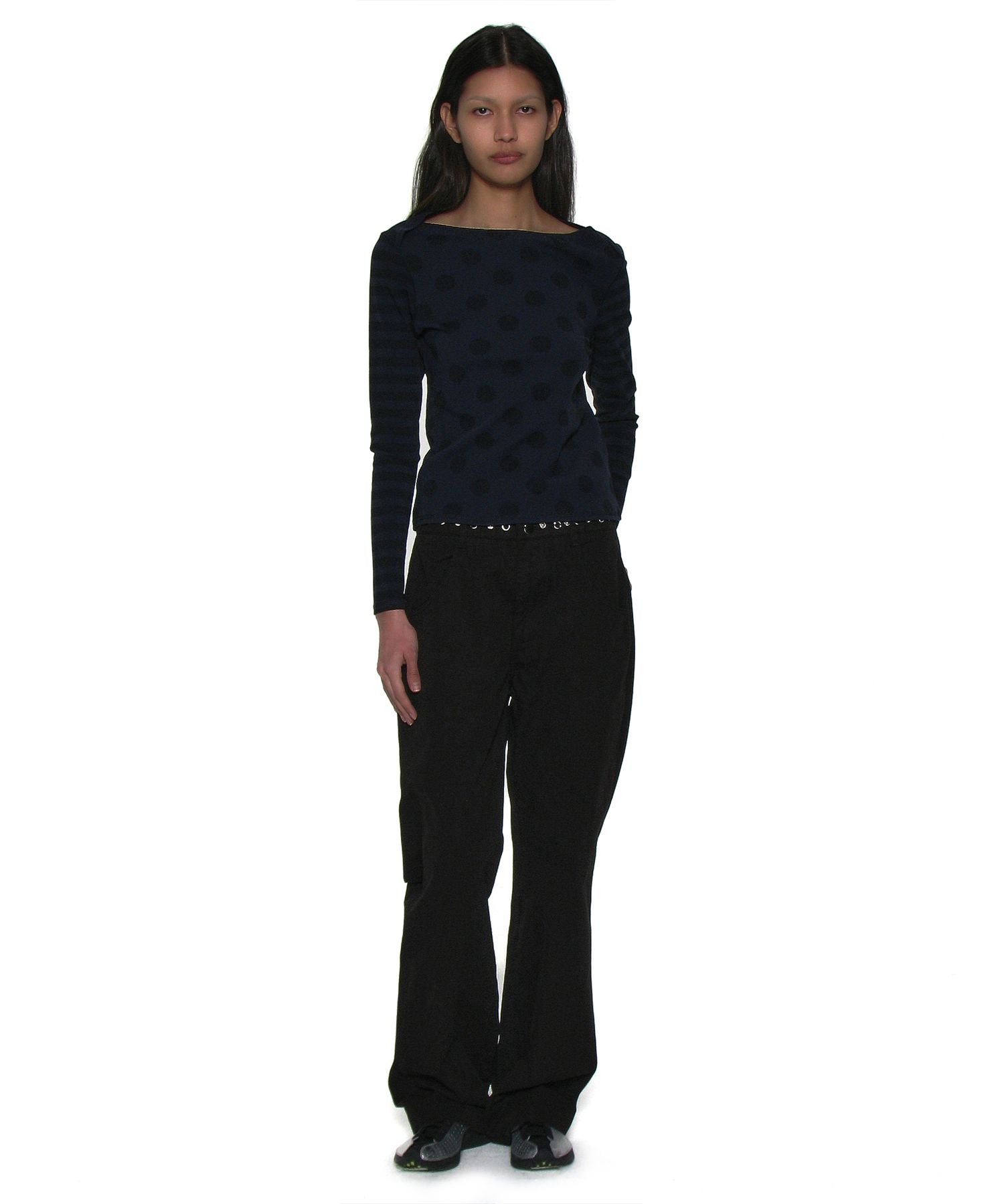 【PARTIMENTO】2WAY L POINTED DOUBLE WAIST PANTS パンツ MUSINSA | PARTIMENTO WOMEN Two-way metal pointed double