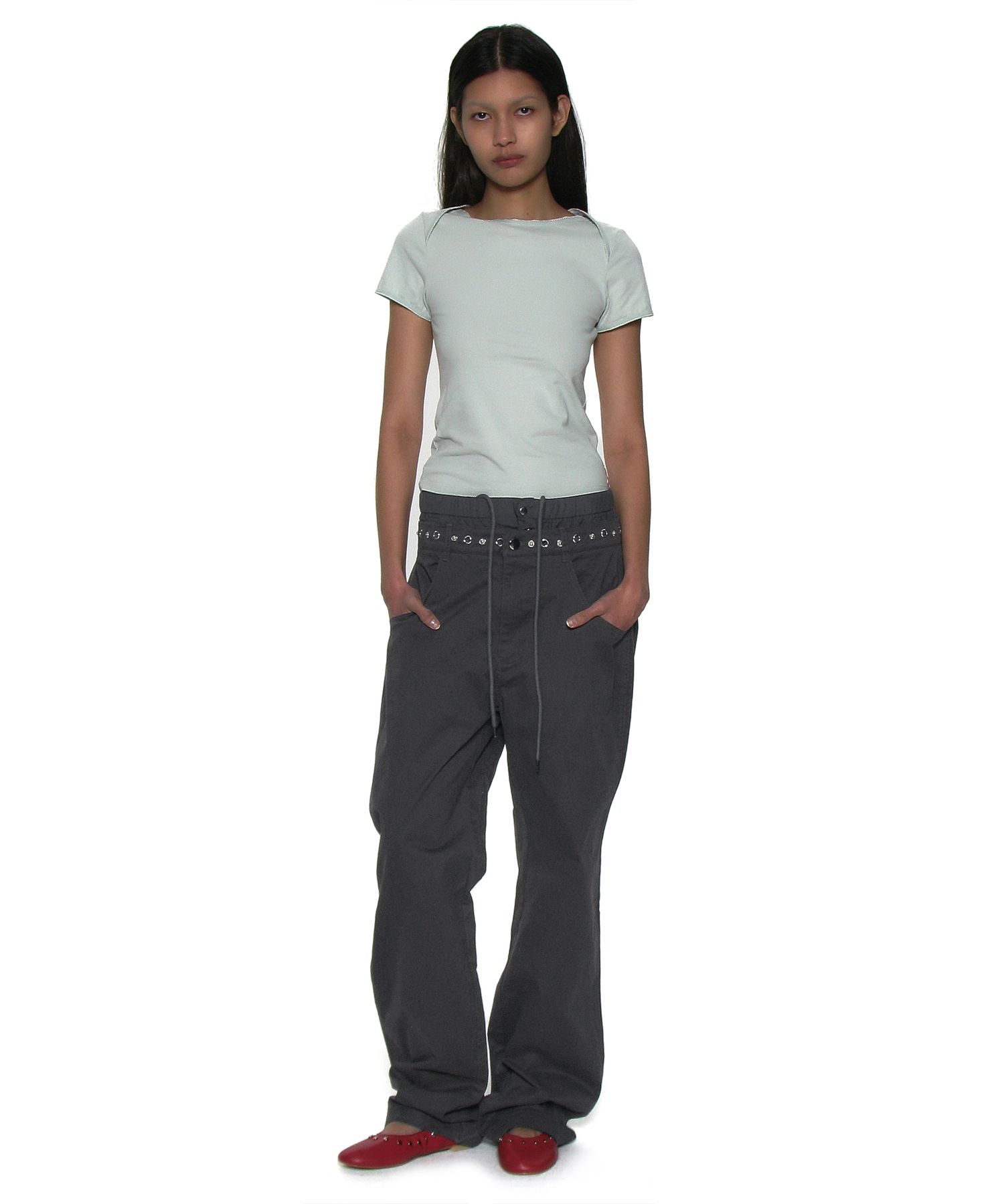 【PARTIMENTO】2WAY L POINTED DOUBLE WAIST PANTS/追跡付 MUSINSA | PARTIMENTO WOMEN Two-Way Metal Pointed Double