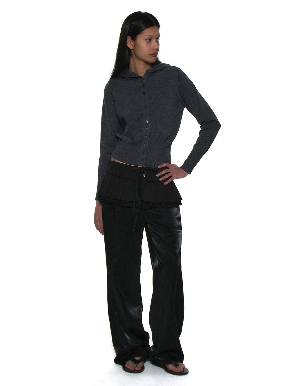 [PARTIMENTO WOMEN] TURN OVER PLEATED ラップスカート *韓国 PARTIMENTO