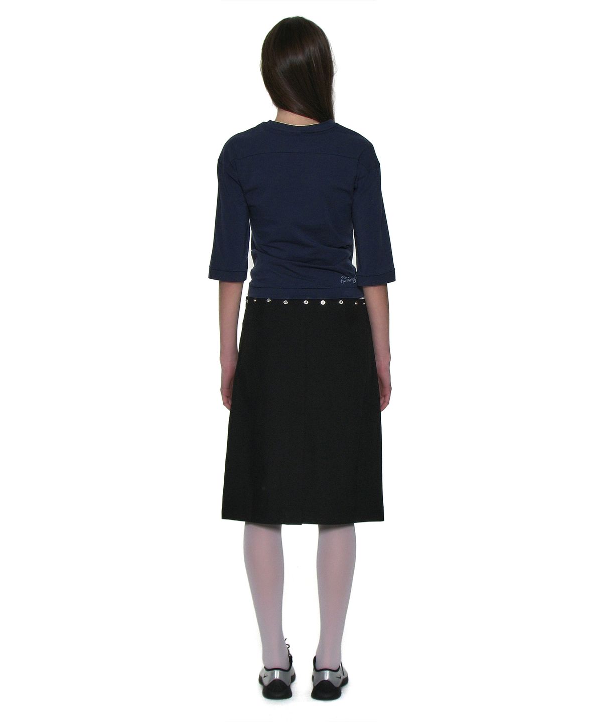 파르티멘토 우먼(PARTIMENTO WOMEN) 76 프린티드 풋볼 티_네이비