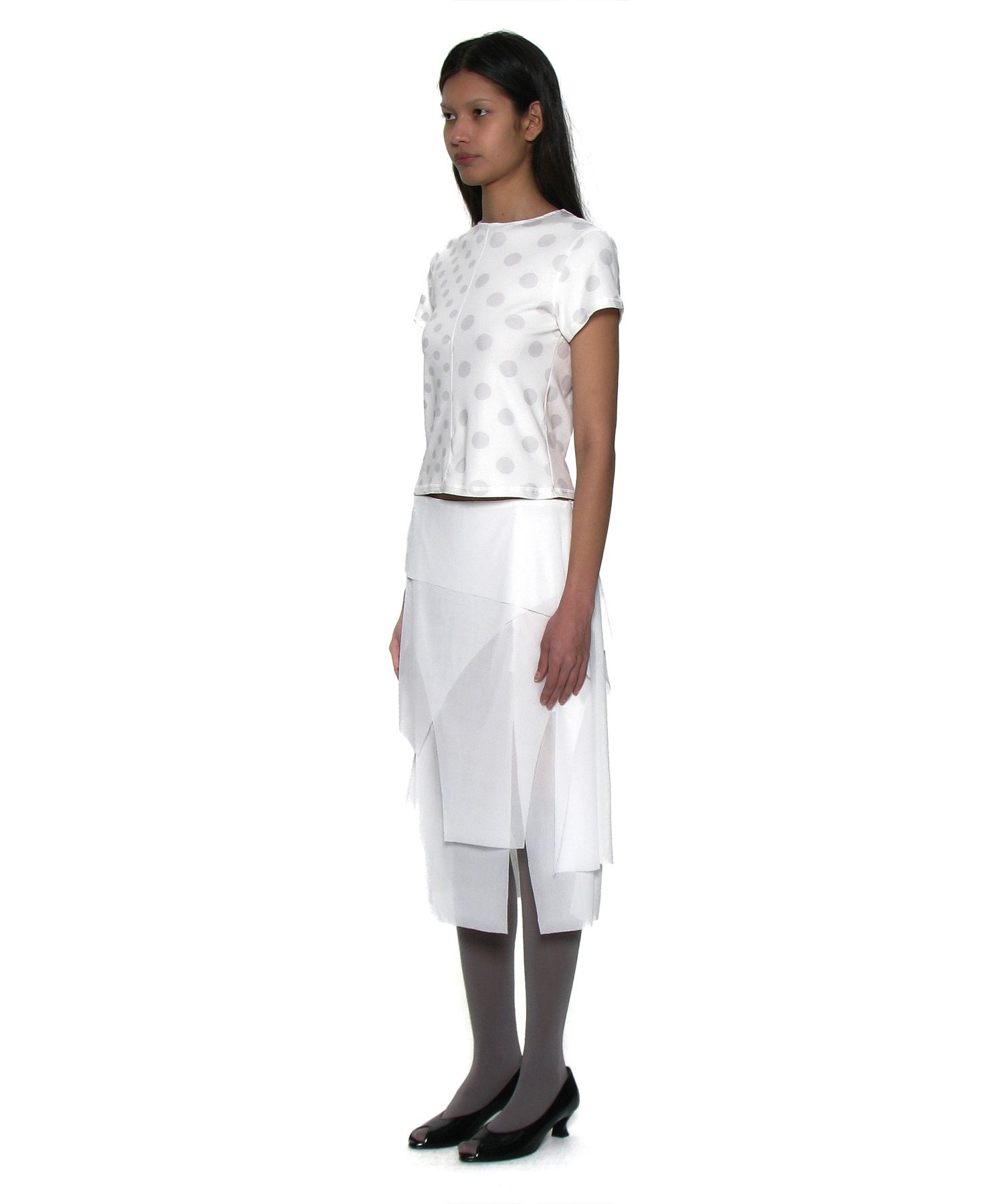 PARTIMENTO WOMEN ドットスカート PARTIMENTO WOMEN ドットスカート ビッグファスナースカート