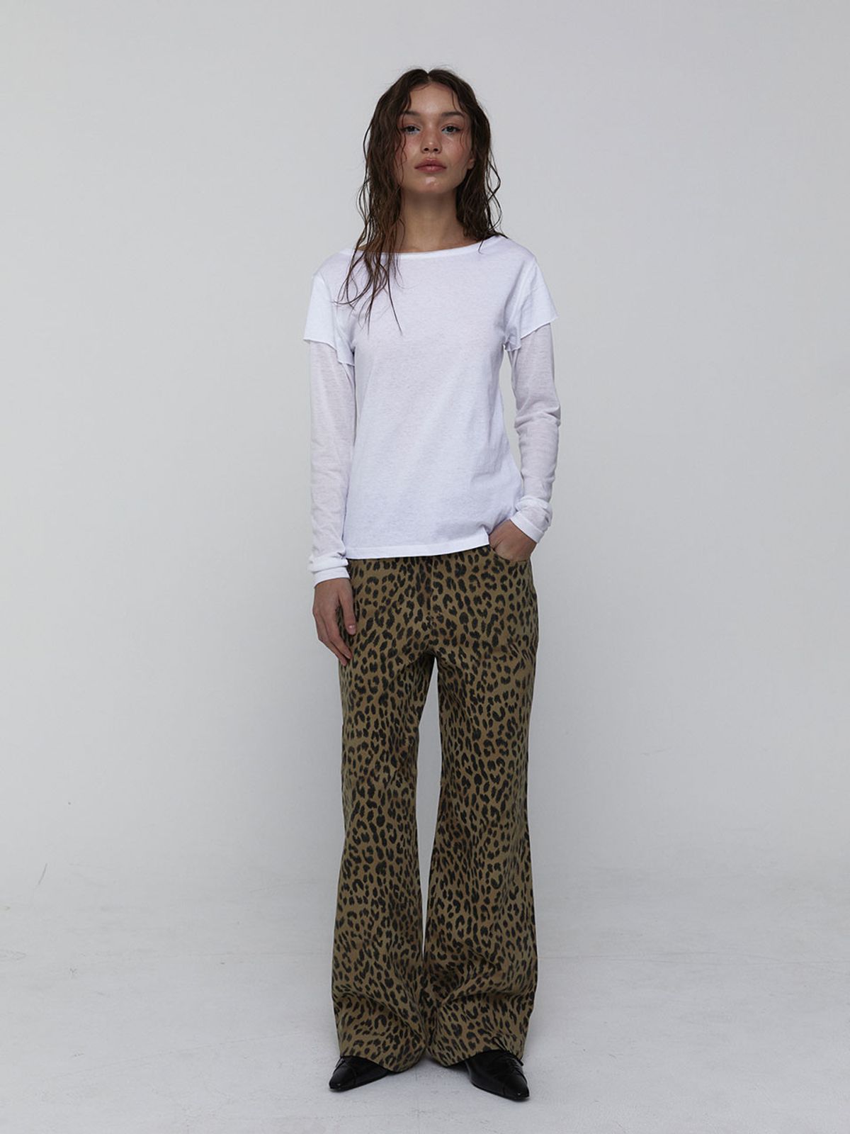 비수스(VISUS) [VISUS X OF MY ON]Cotton Leopard Pants_Beige