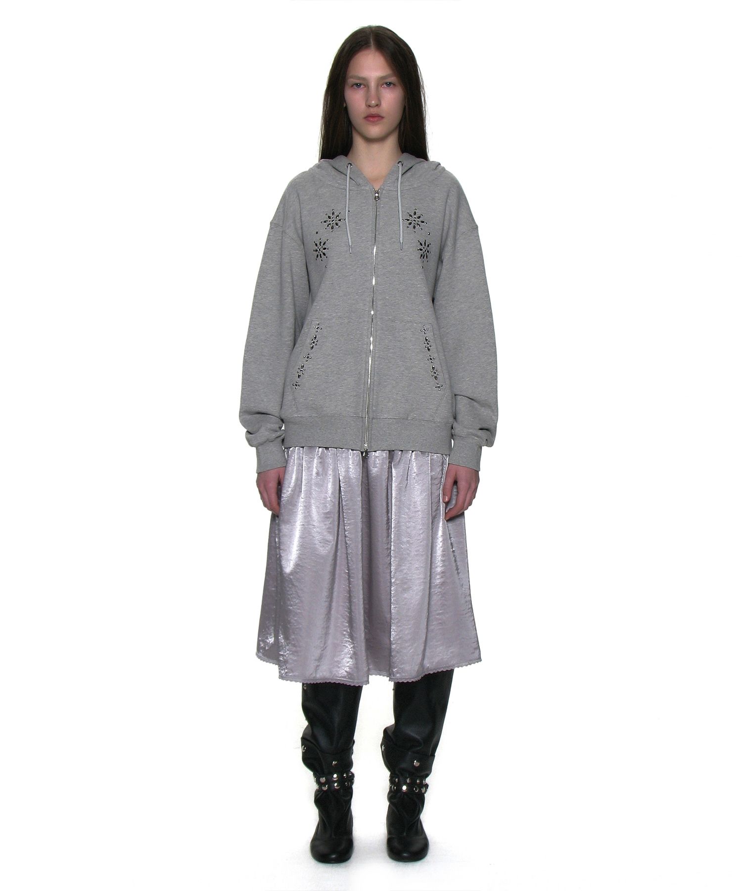 MUSINSA | PARTIMENTO WOMEN Western Gemstone Hoodie Zip