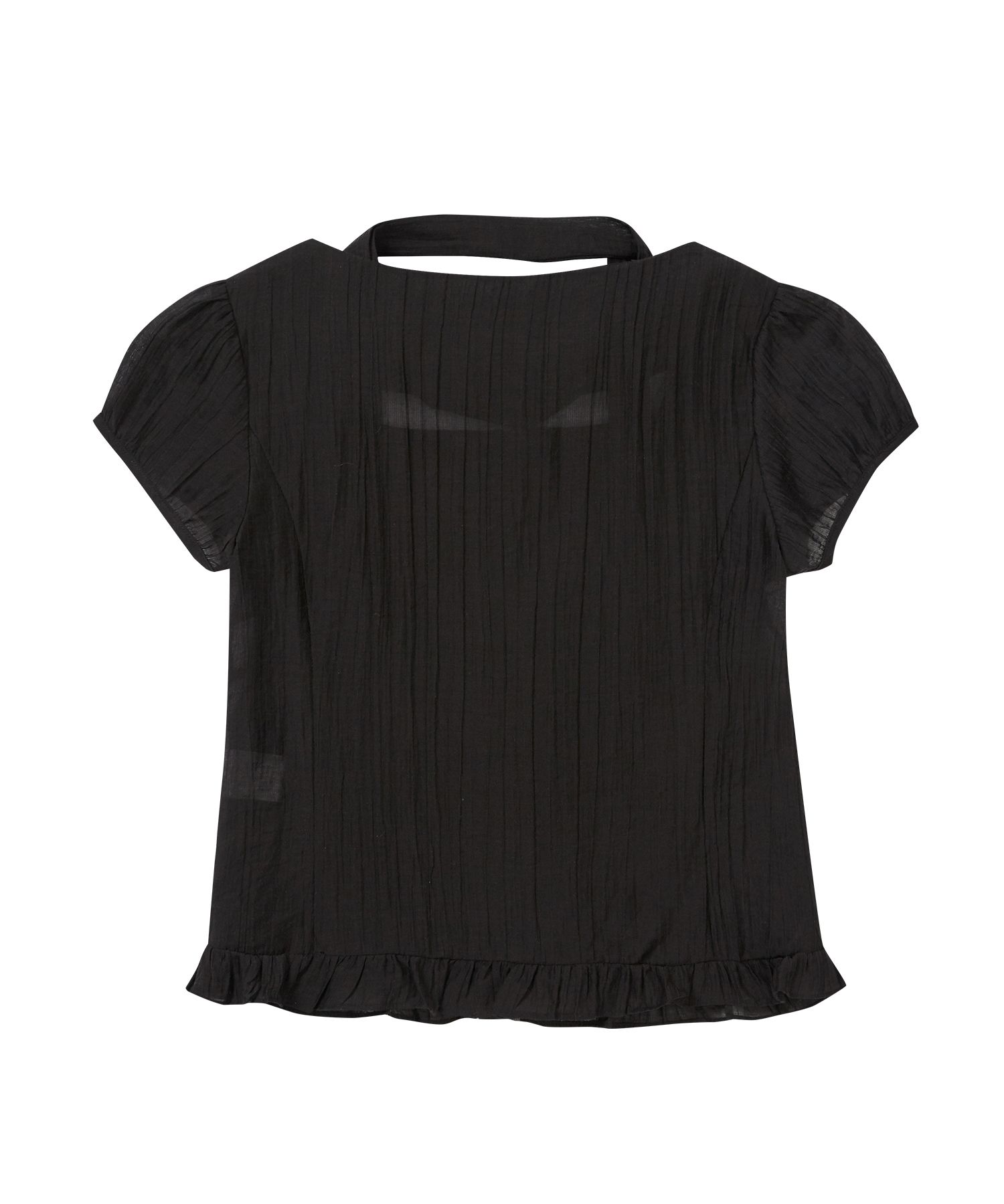 トップス ILLIGO Ribbon Tie Square Neck Blouse MUSINSA | ILLIGO Ribbon Tie Square Neck Blouse Black