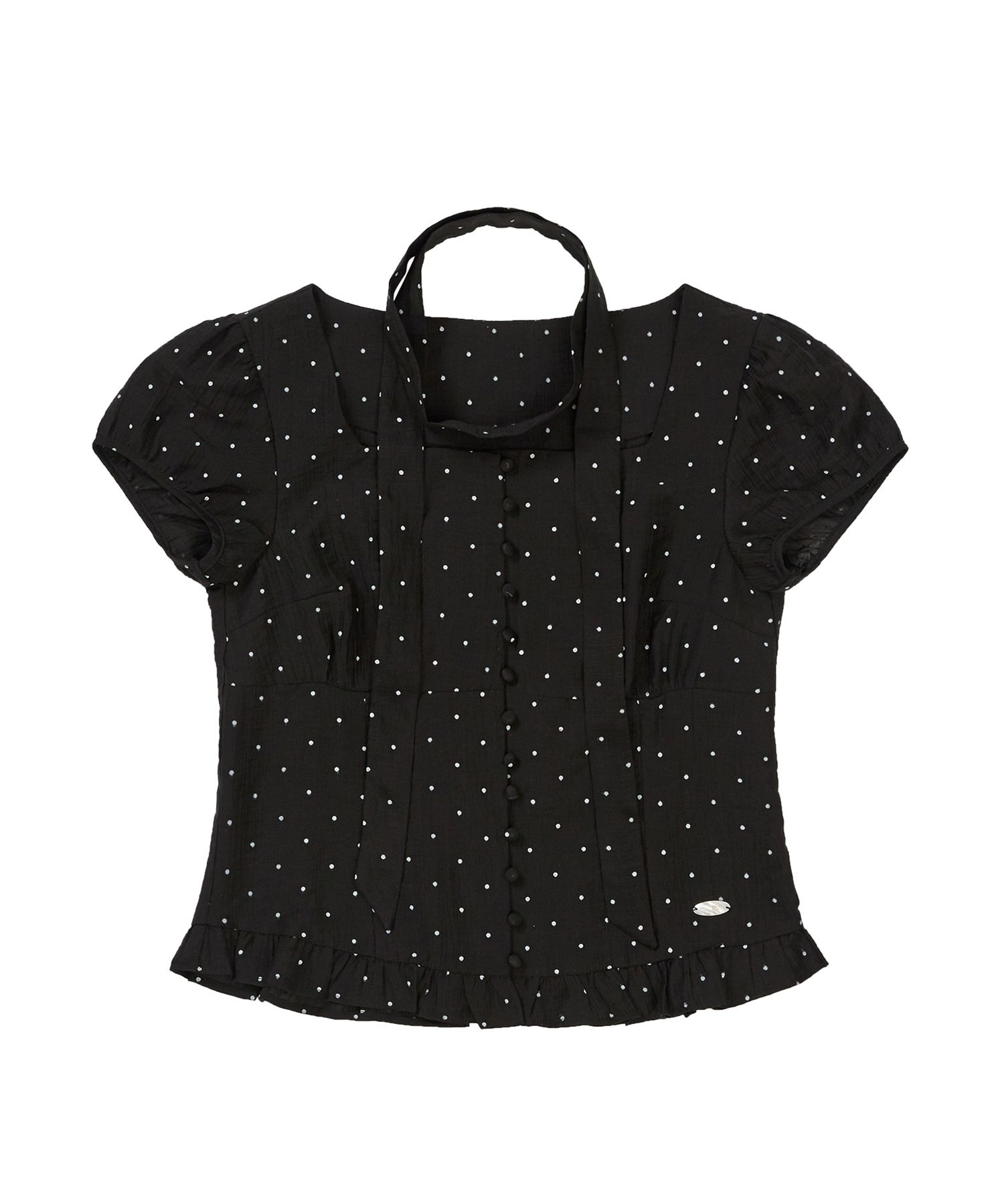 トップス ILLIGO Ribbon Tie Square Neck Blouse MUSINSA | ILLIGO Ribbon Tie Square Neck Blouse Black