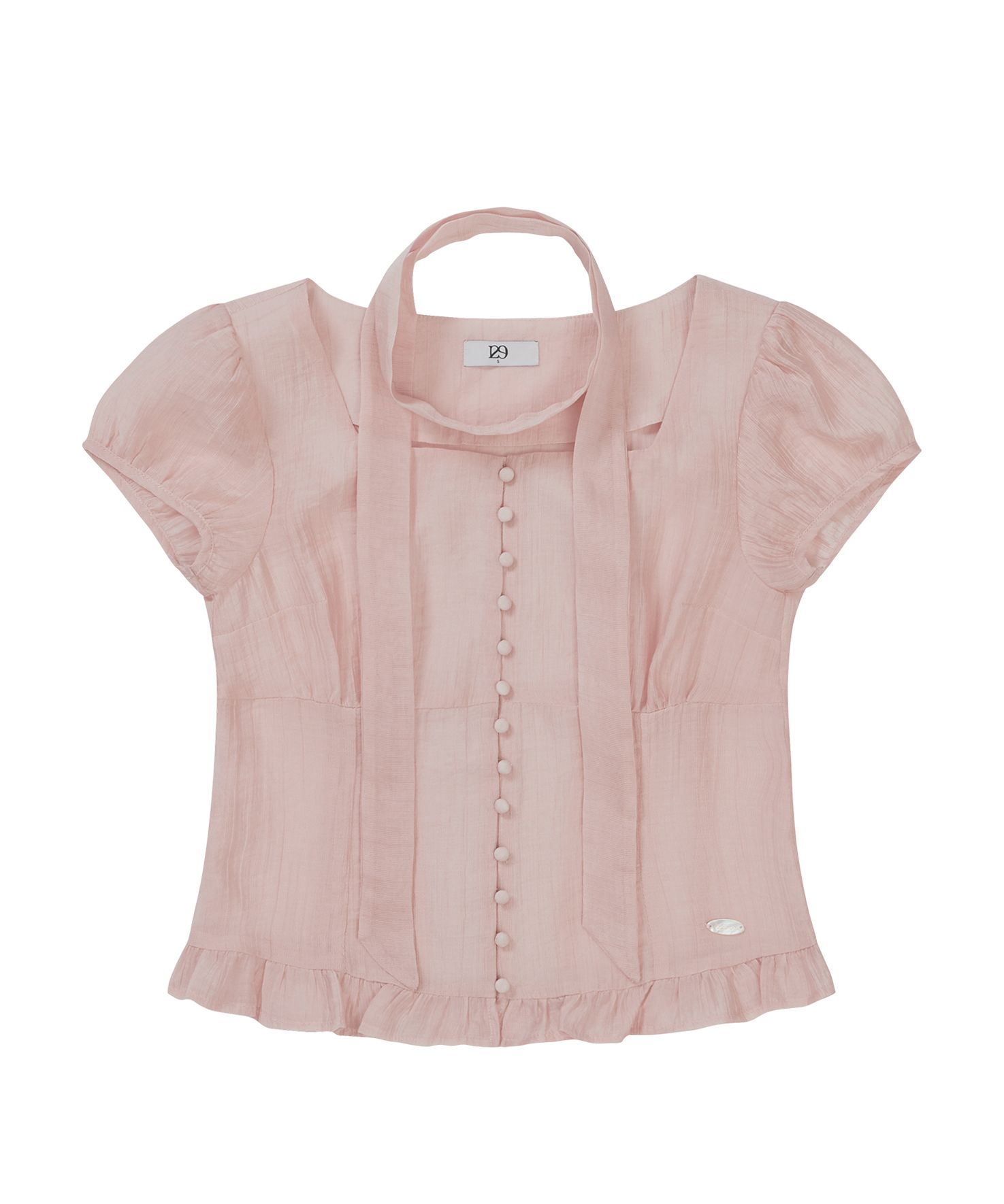MUSINSA | ILLIGO Ribbon Tie Square Neck Blouse - 7COLOR