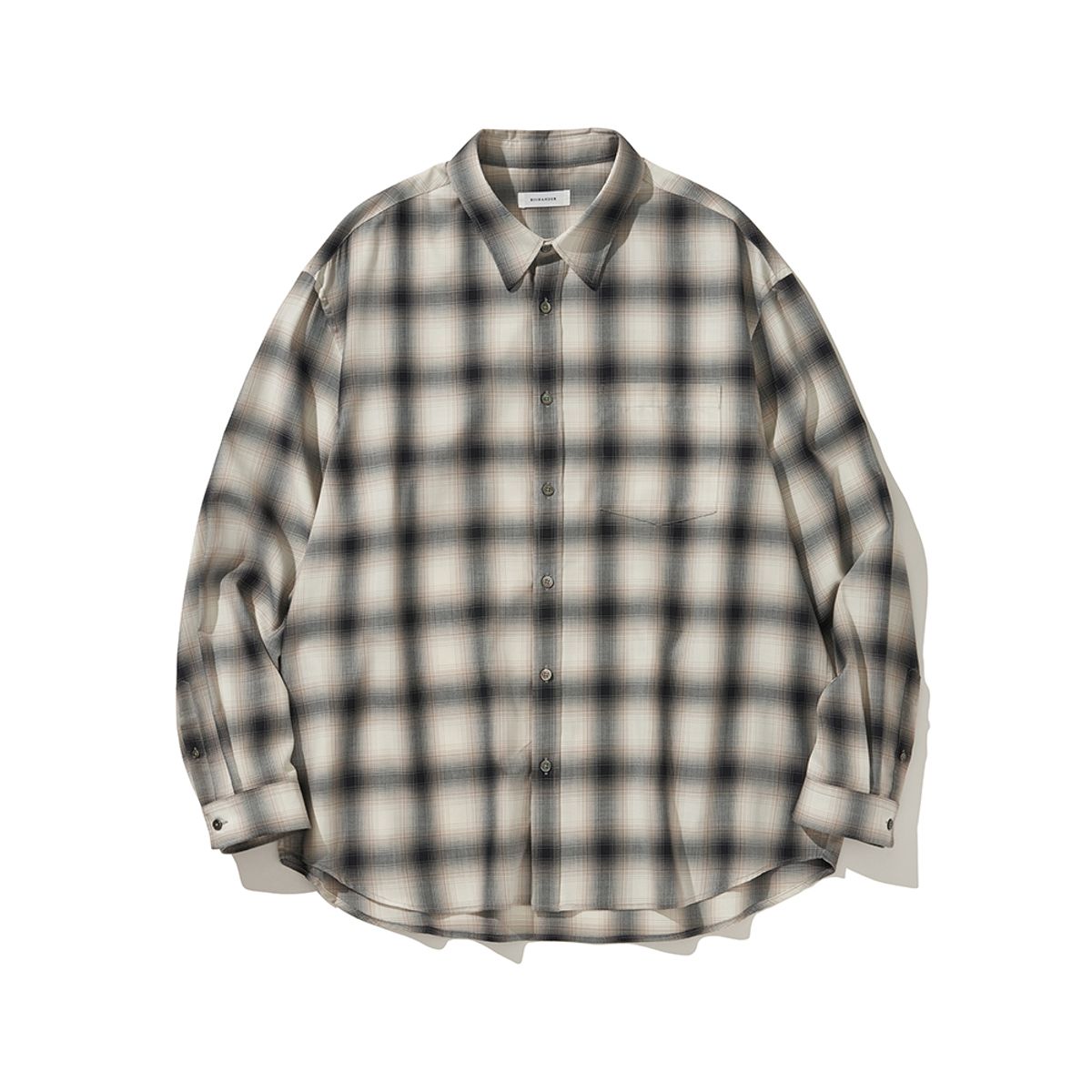 히즈핸더(HISHANDER) PLAID CHECK SHIRTS BLACK