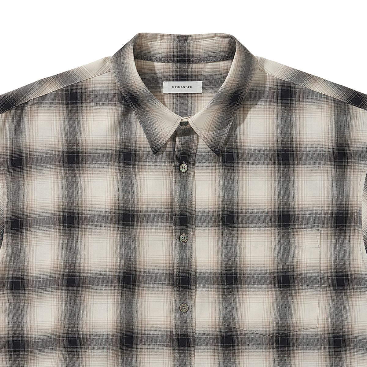 히즈핸더(HISHANDER) PLAID CHECK SHIRTS BLACK