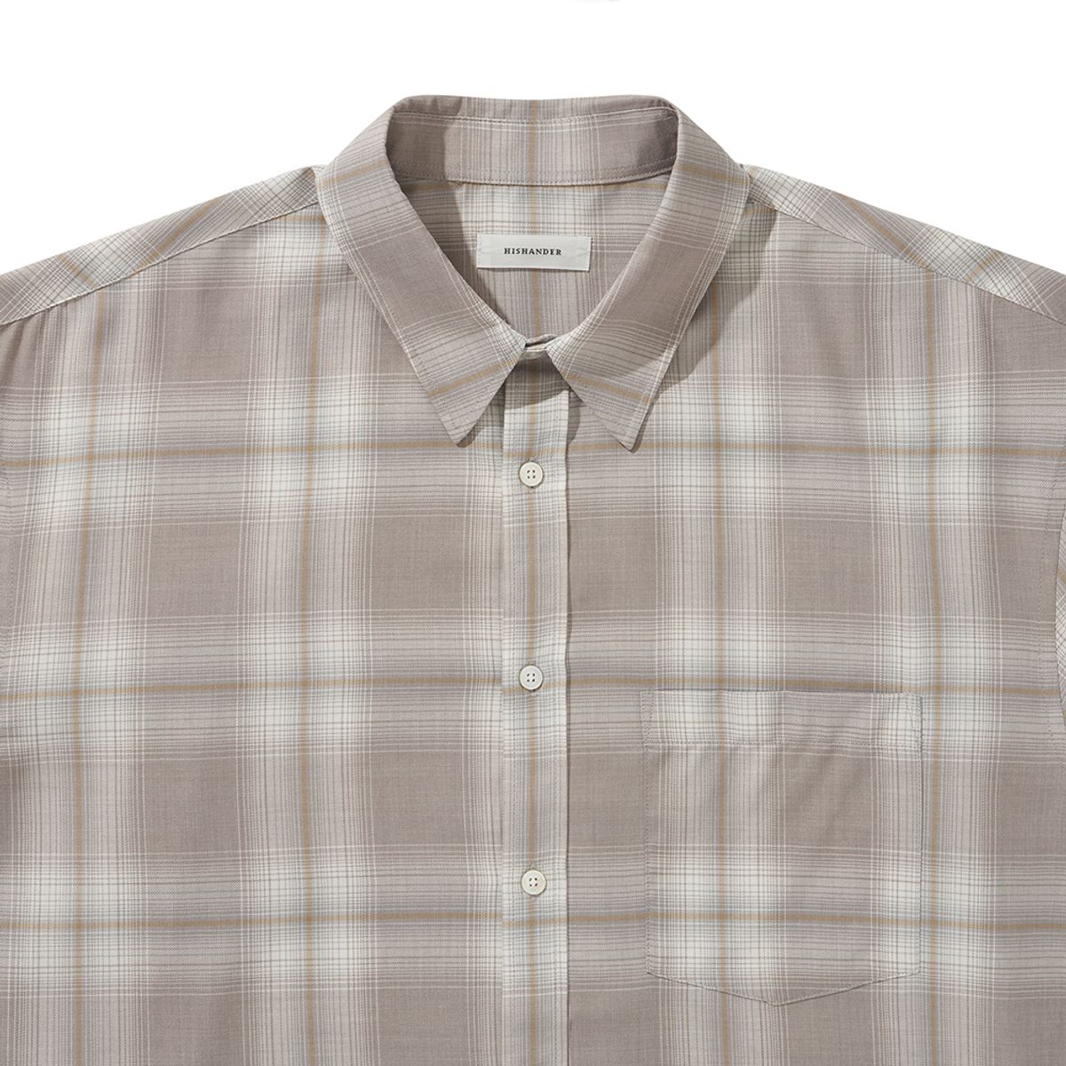 히즈핸더(HISHANDER) PLAID CHECK SHIRTS GREY