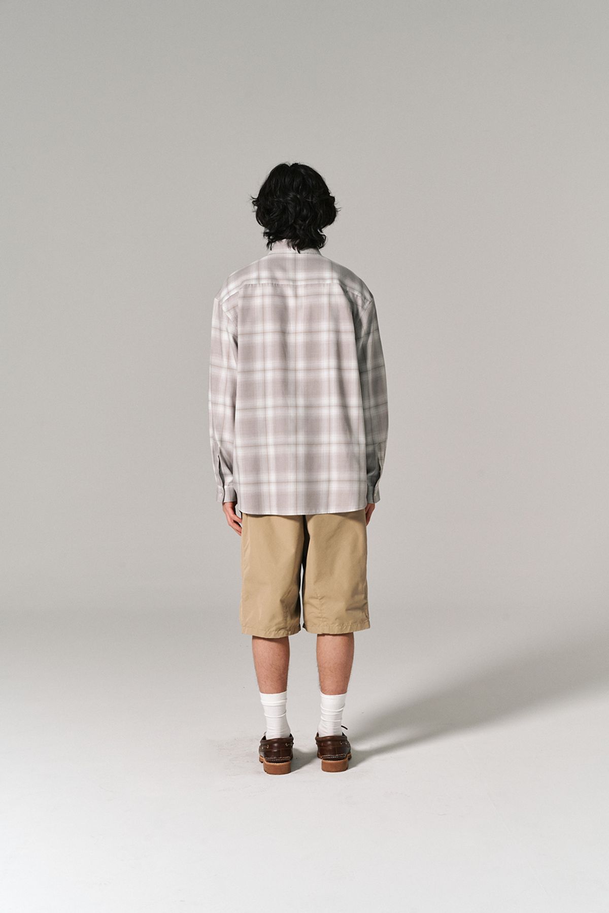히즈핸더(HISHANDER) PLAID CHECK SHIRTS GREY