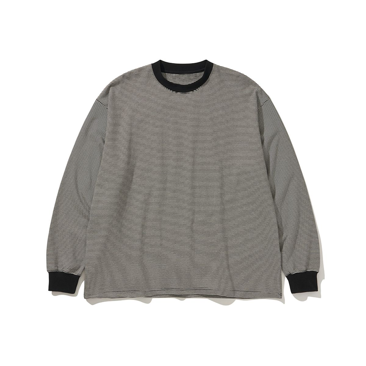 히즈핸더(HISHANDER) ROUND PATCH THIN L/S T-SHIRTS BLACK