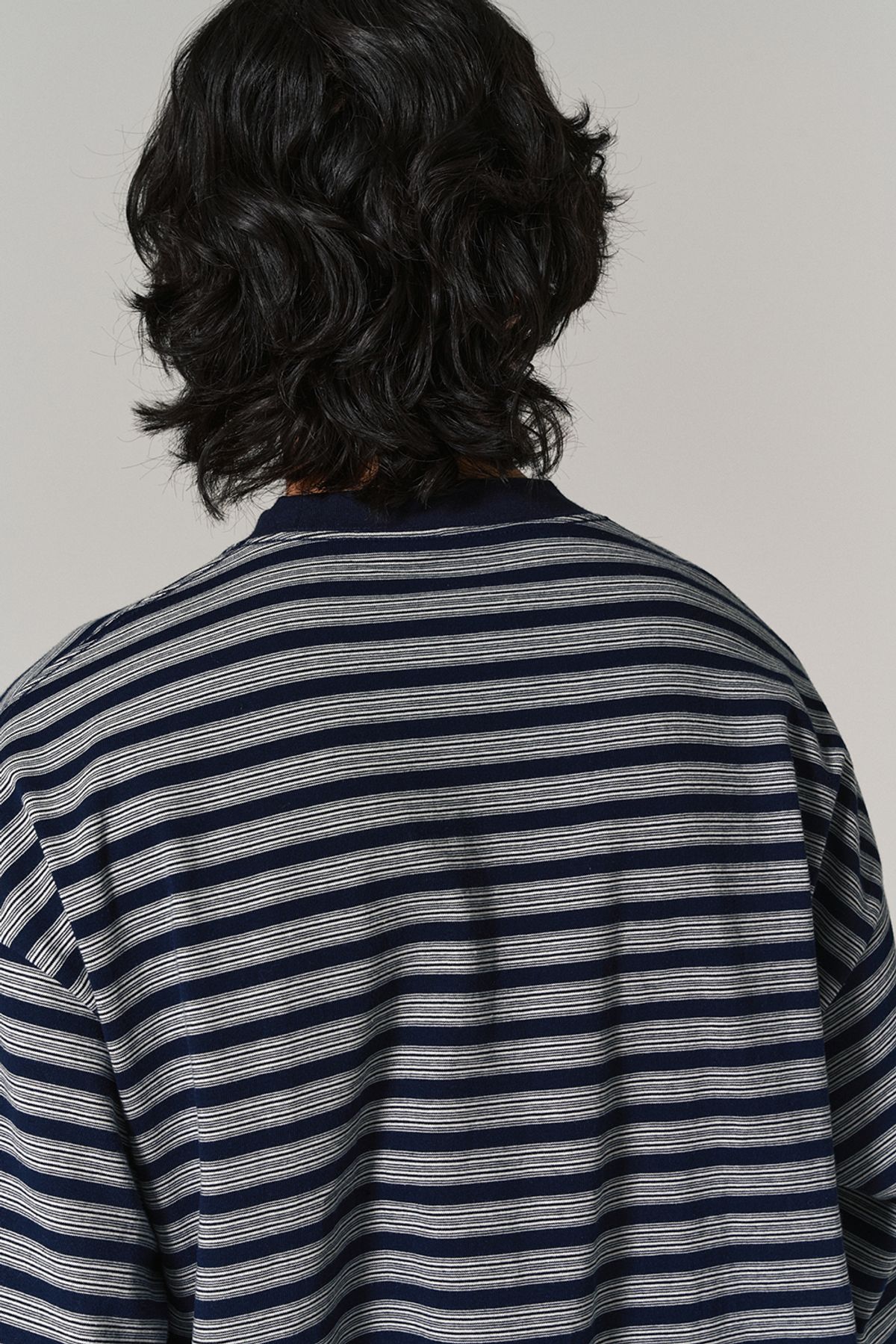 히즈핸더(HISHANDER) BORDER L/S T-SHIRTS NAVY